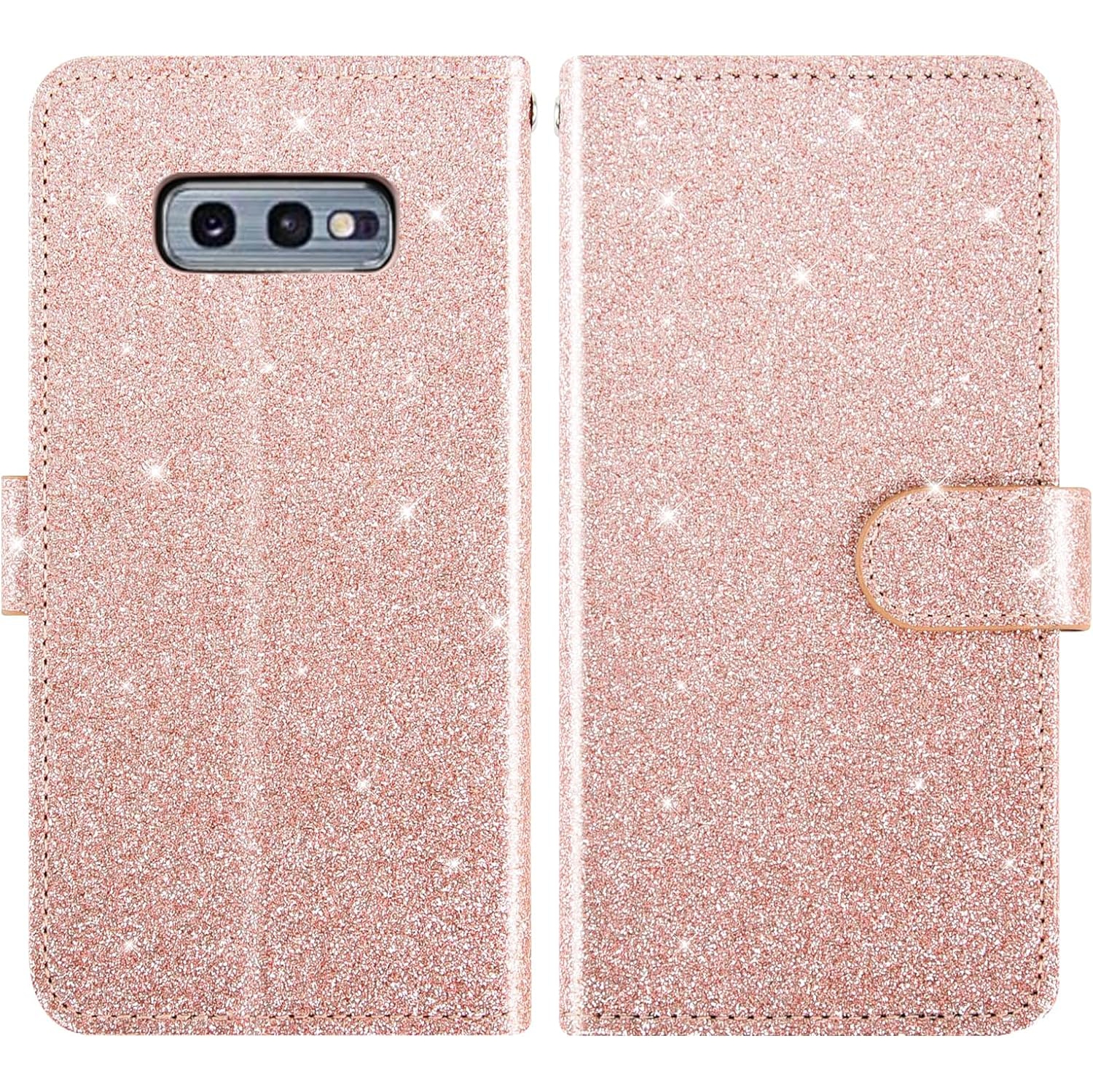 Phone Case for Samsung Galaxy S10e with Screen Protector Cover and Cell Accessories Card Holder Slot Stand