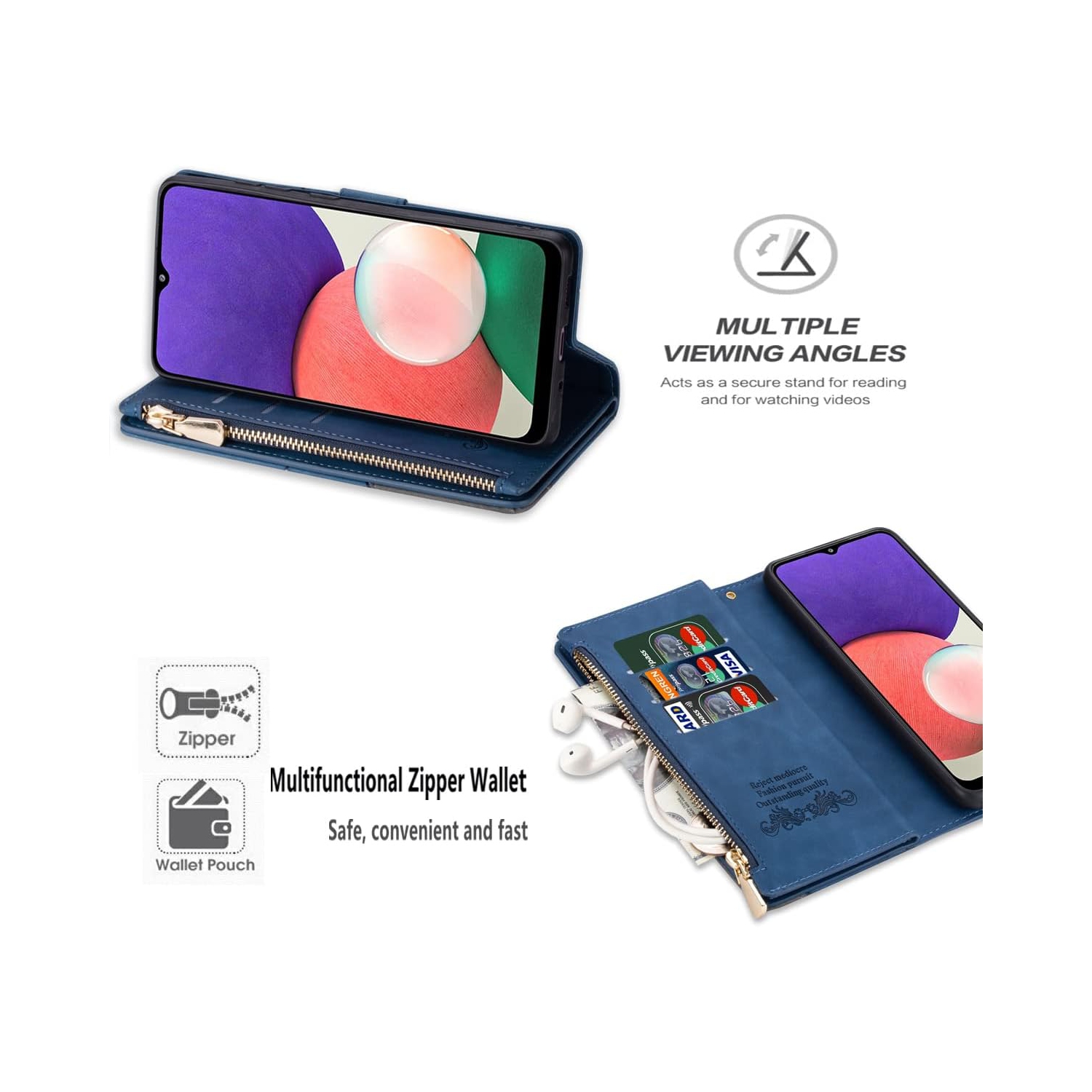 Étui pour Galaxy S10 Lite de Samsung avec protecteur d'écran en verre trempé et dragonne