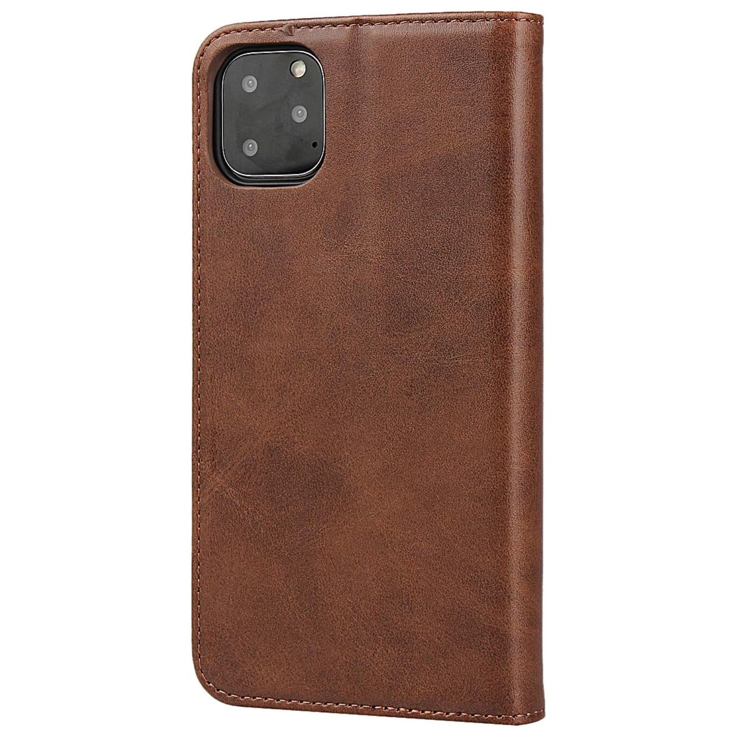 iPhone 11 Pro Max Wallet Case with Card Holder Slot Premium PU Leather Strong Magnetic Flip Folio Kickstand Drop