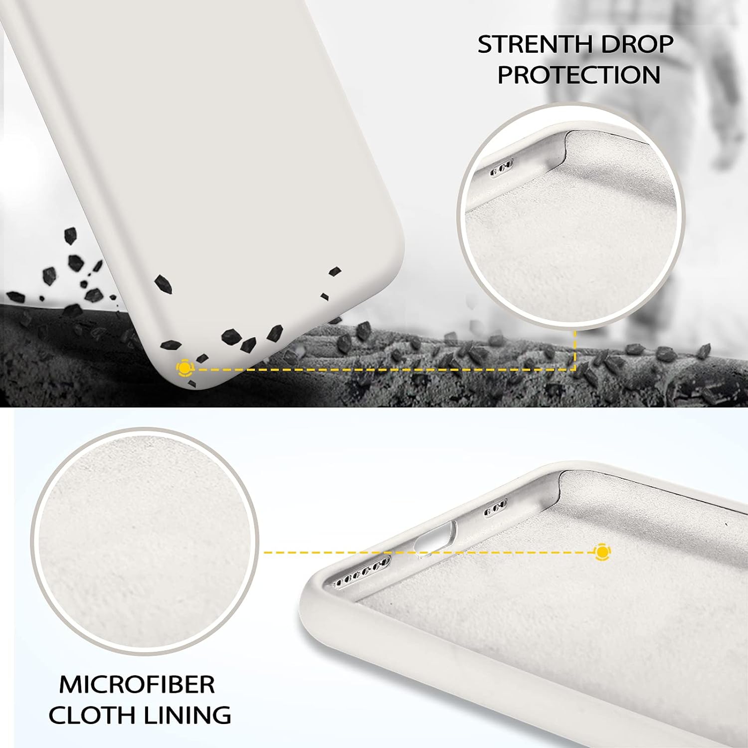 iPhone 11 Pro Case, Liquid Silicone Soft Gel Rubber Slim Cover with Microfiber Cloth Lining Cushion Shockproof