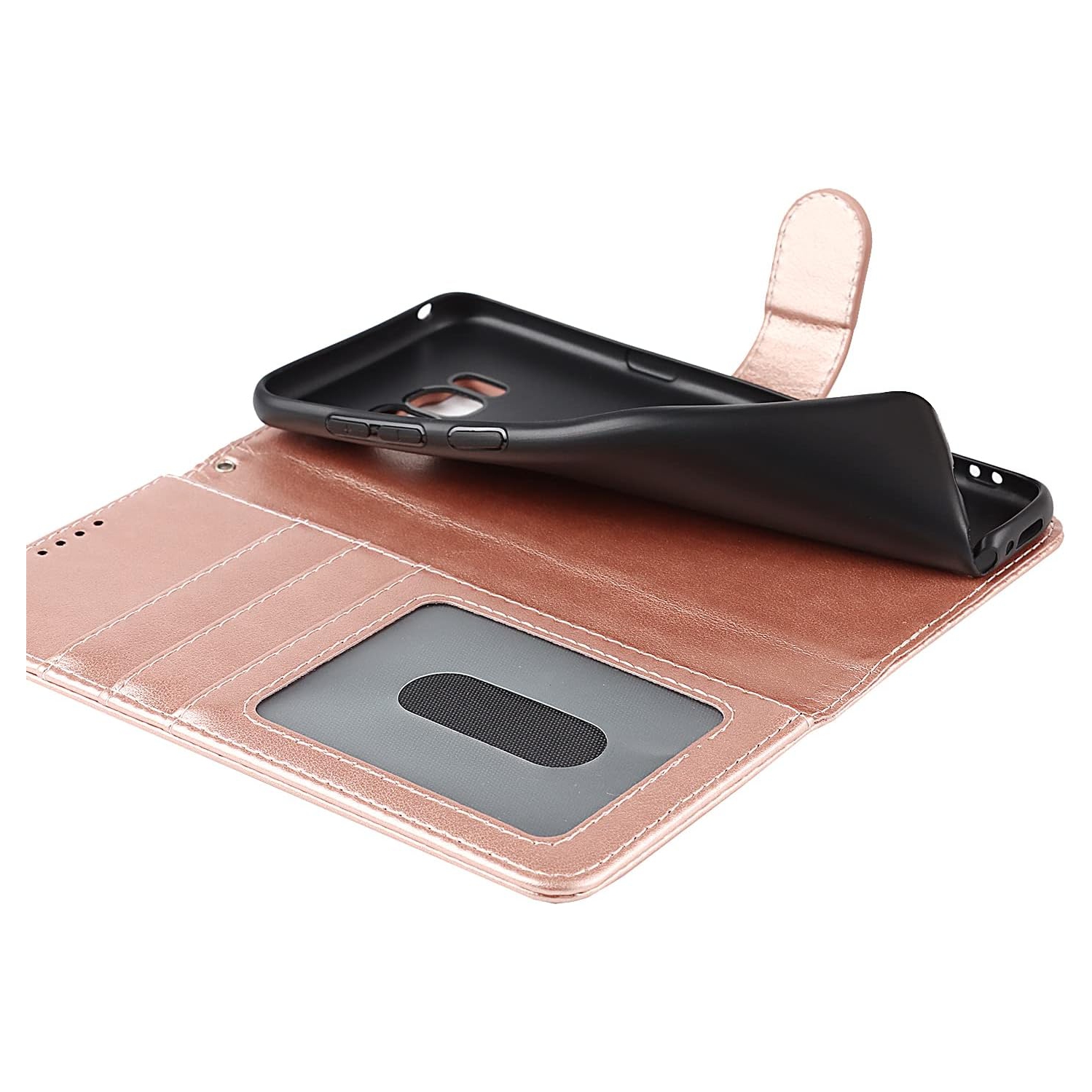 Samsung Galaxy S8 Wallet Case,Premium Leather Card Holder Card Slot Magnetic Closure Flip Kickstand Women