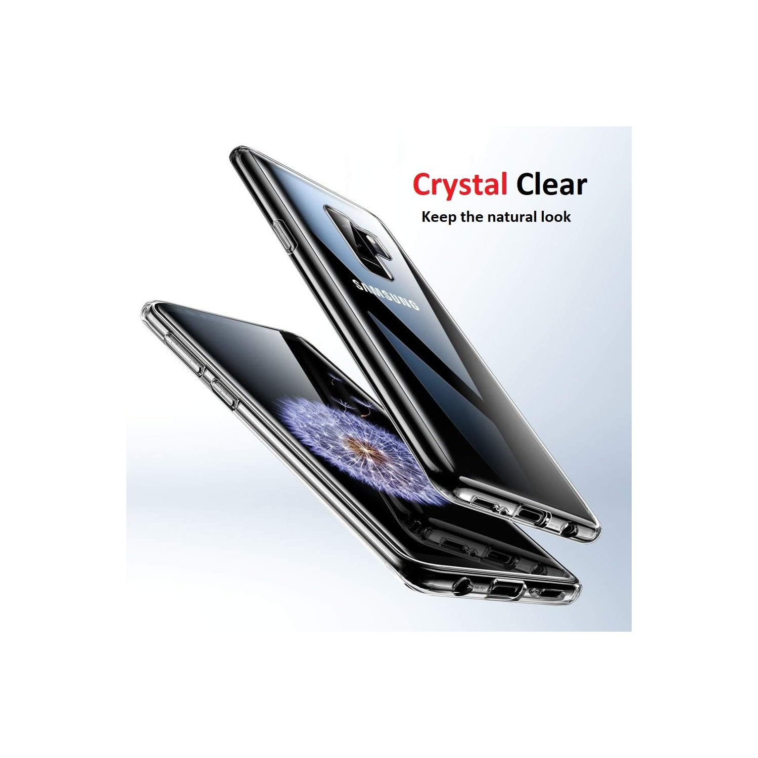 [Clear] Étui pour Samsung Galaxy S9, étui mince souple antichoc en TPUR léger et transparent