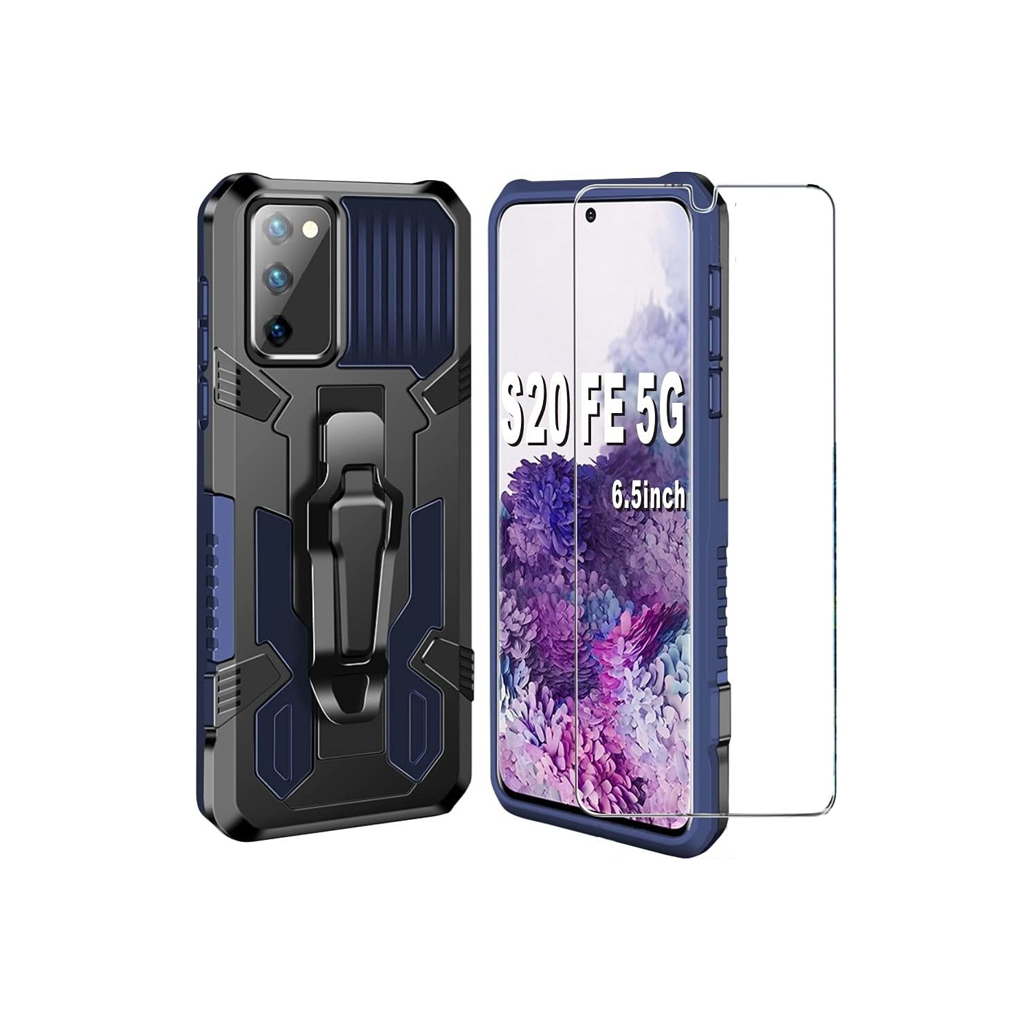 Étui pour Galaxy S20 FE 5G et Galaxy S20 FE 2020 de Samsung avec protecteur d'écran HD de qualité militaire