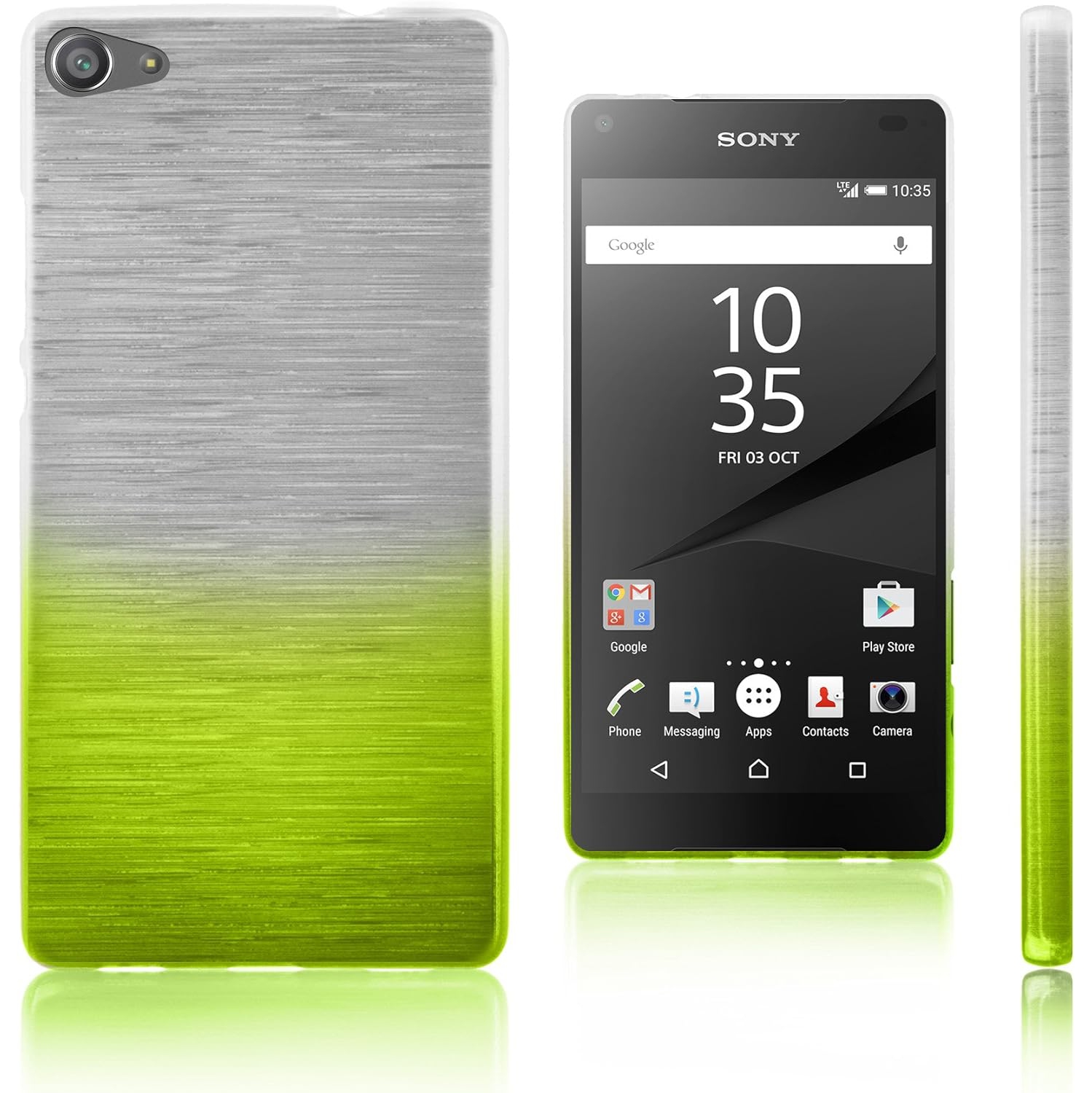 Transition Color Flexible TPU Case for Sony Xperia Z5 Compact. with Gradient Silk Thread Texture.