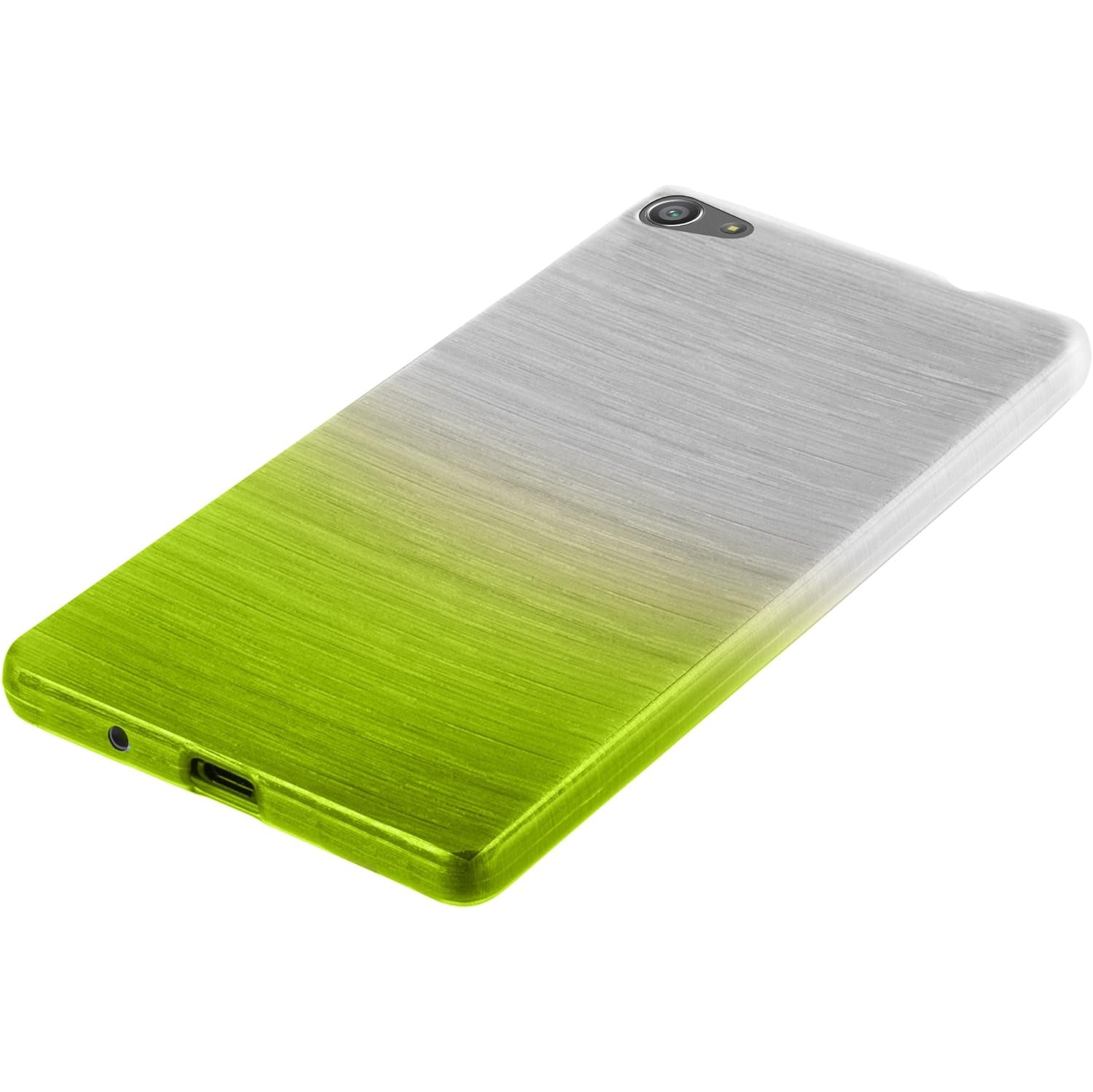 Transition Color Flexible TPU Case for Sony Xperia Z5 Compact. with Gradient Silk Thread Texture.