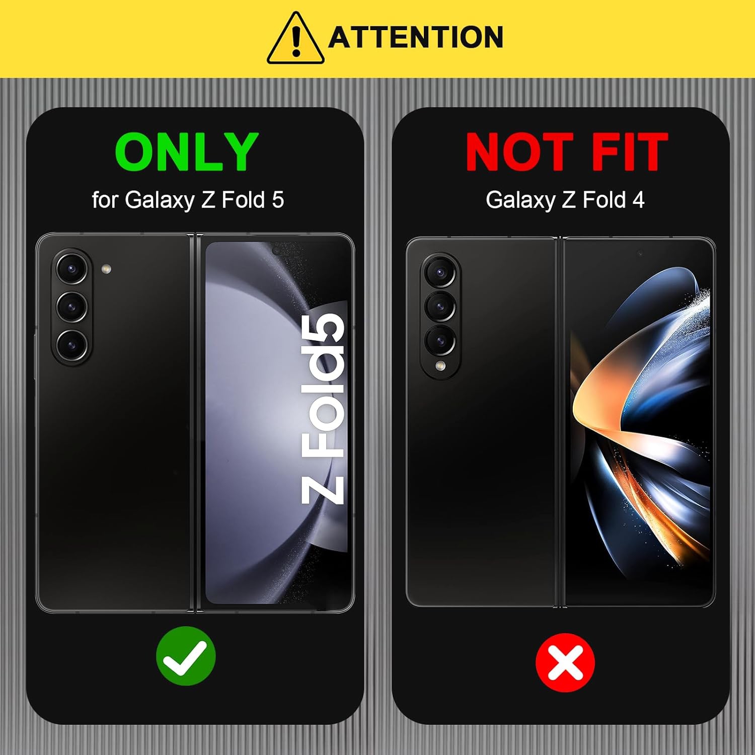 Case for Samsung Galaxy Z Fold 5 2023, Full-Body Shockproof Protective Case for Galaxy Z Fold 5 5G | White