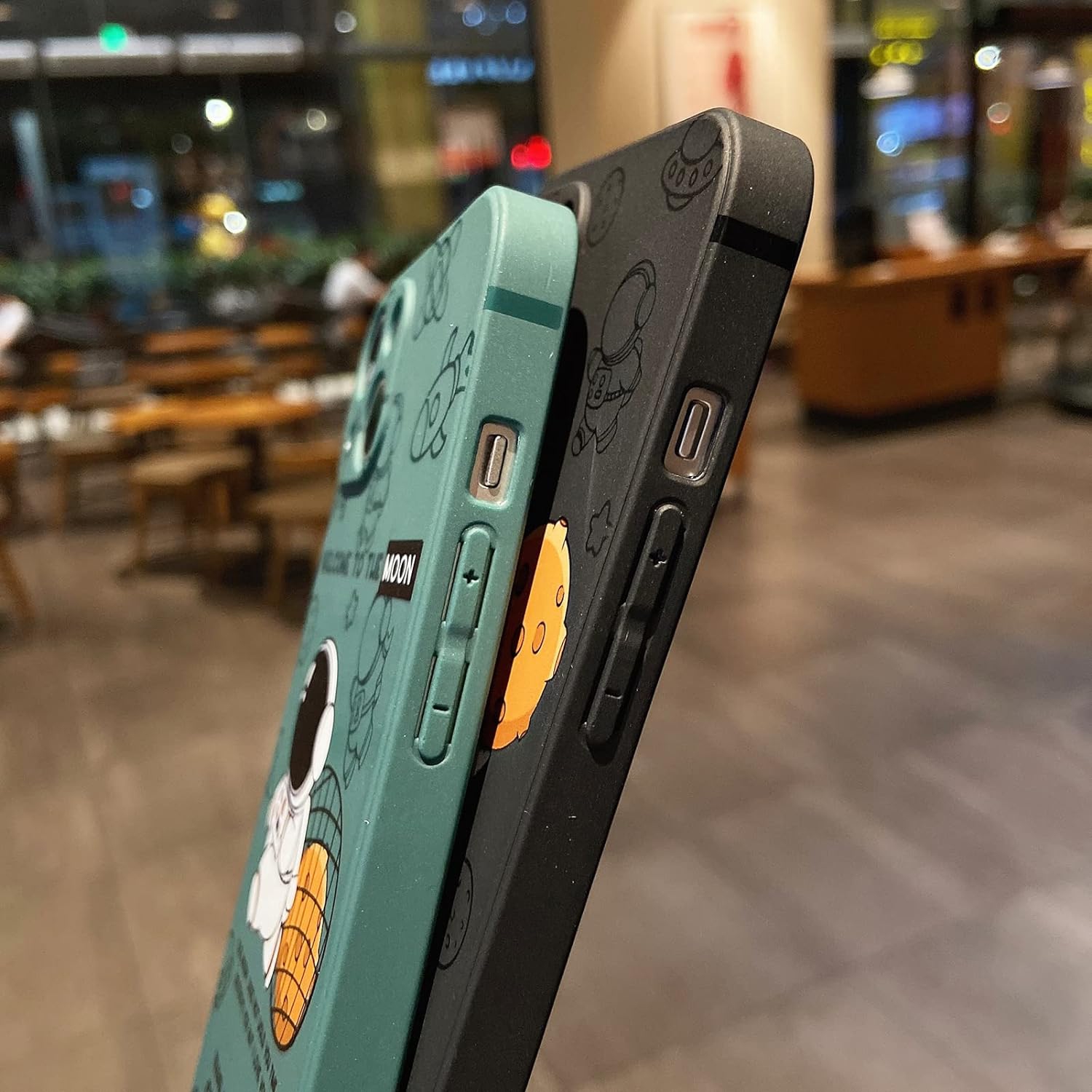 Compatible with iPhone X / XS Cute Case, Cartoon Astronaut Space Planet Moon Design Stylish Bumper TPU