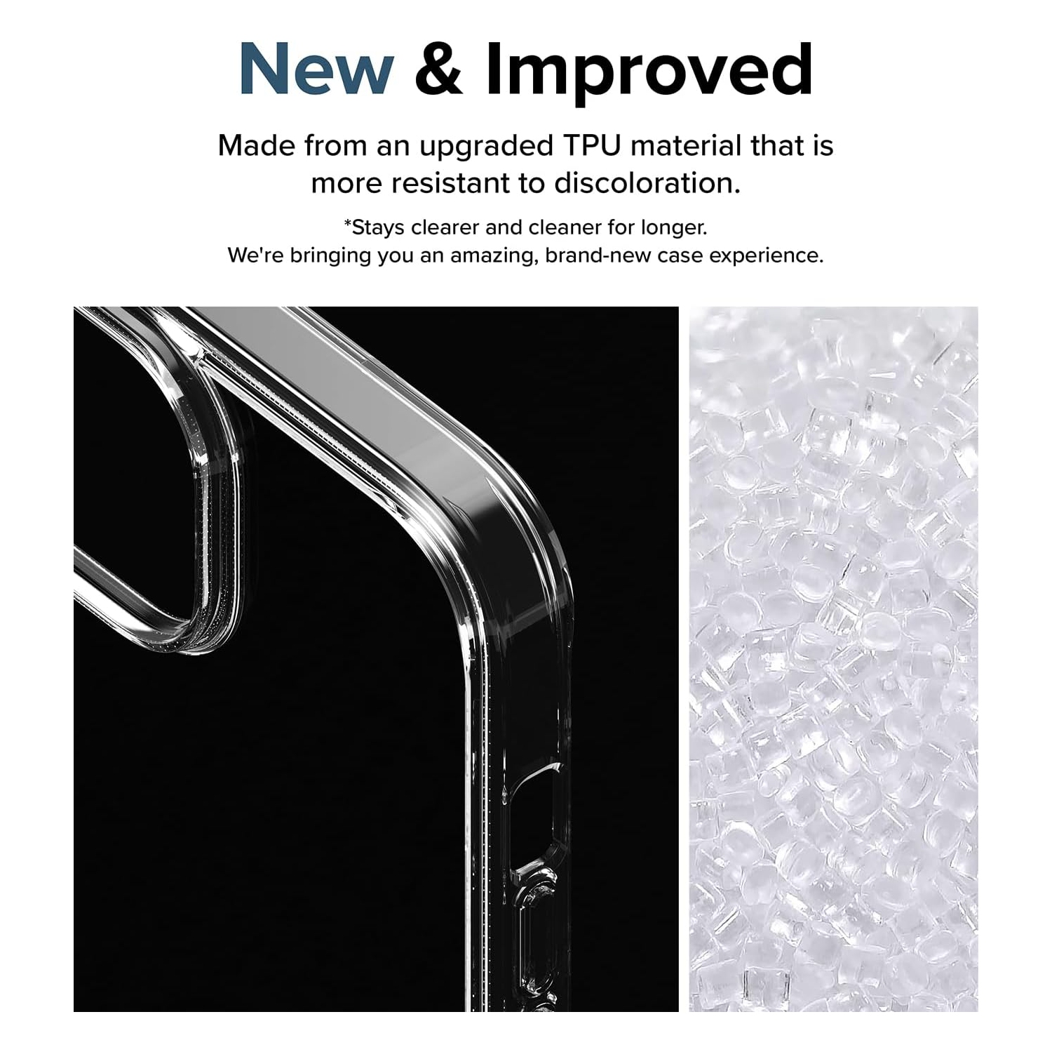 Fusion [minimal en vrac] compatible avec l’étui iPhone 15, l’étui protecteur transparent antichoc en TPU Bumper robuste