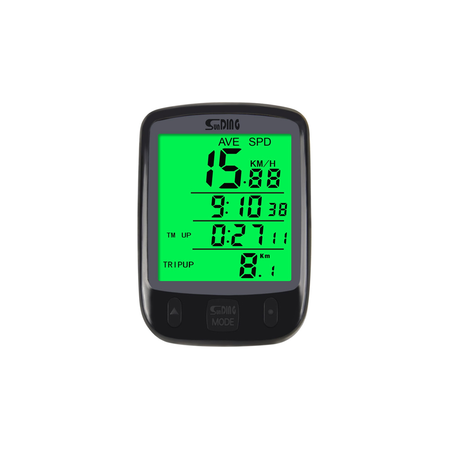 Compteur de vitesse de vélo d'axGear compteur de vitesse de vélo compteur numérique odomètre étanche LCD Noir