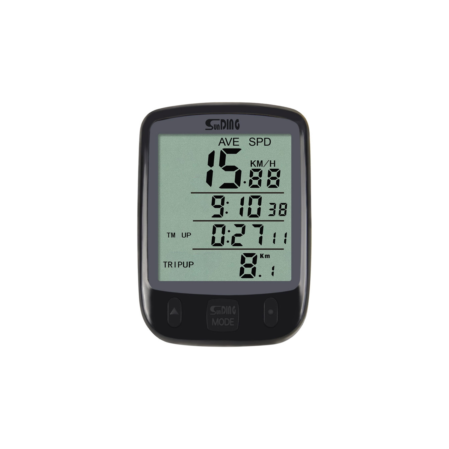 Compteur de vitesse de vélo d'axGear compteur de vitesse de vélo compteur numérique odomètre étanche LCD Noir