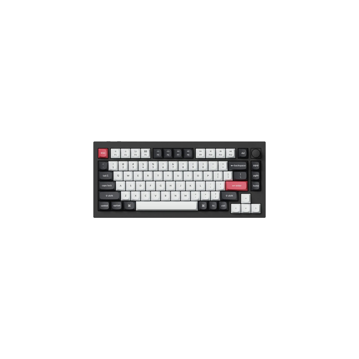 Keychron Q1 HE Hot-swappable RGB Mechanical Keyboard 2.4 GHz & Bluetooth Hall Effect Switches Aluminum Frame 75% Layout (84 Keys) for Windows Mac OS, Carbon Black (Q1H-M1)