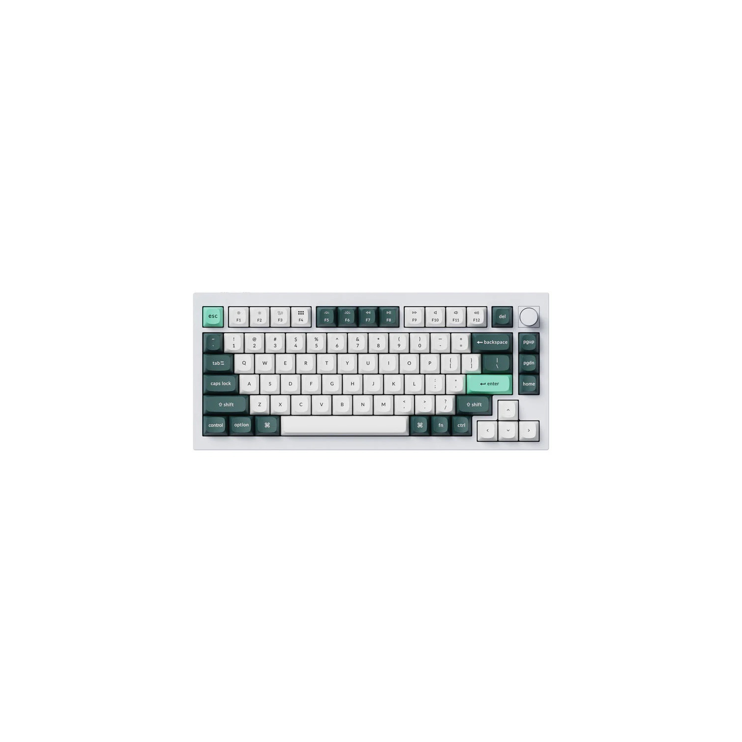 Keychron Q1 HE Hot-swappable RGB Mechanical Keyboard 2.4 GHz & Bluetooth Hall Effect Switches Aluminum Frame 75% Layout (84 Keys) for Windows Mac OS, Shell White (Q1H-P1)