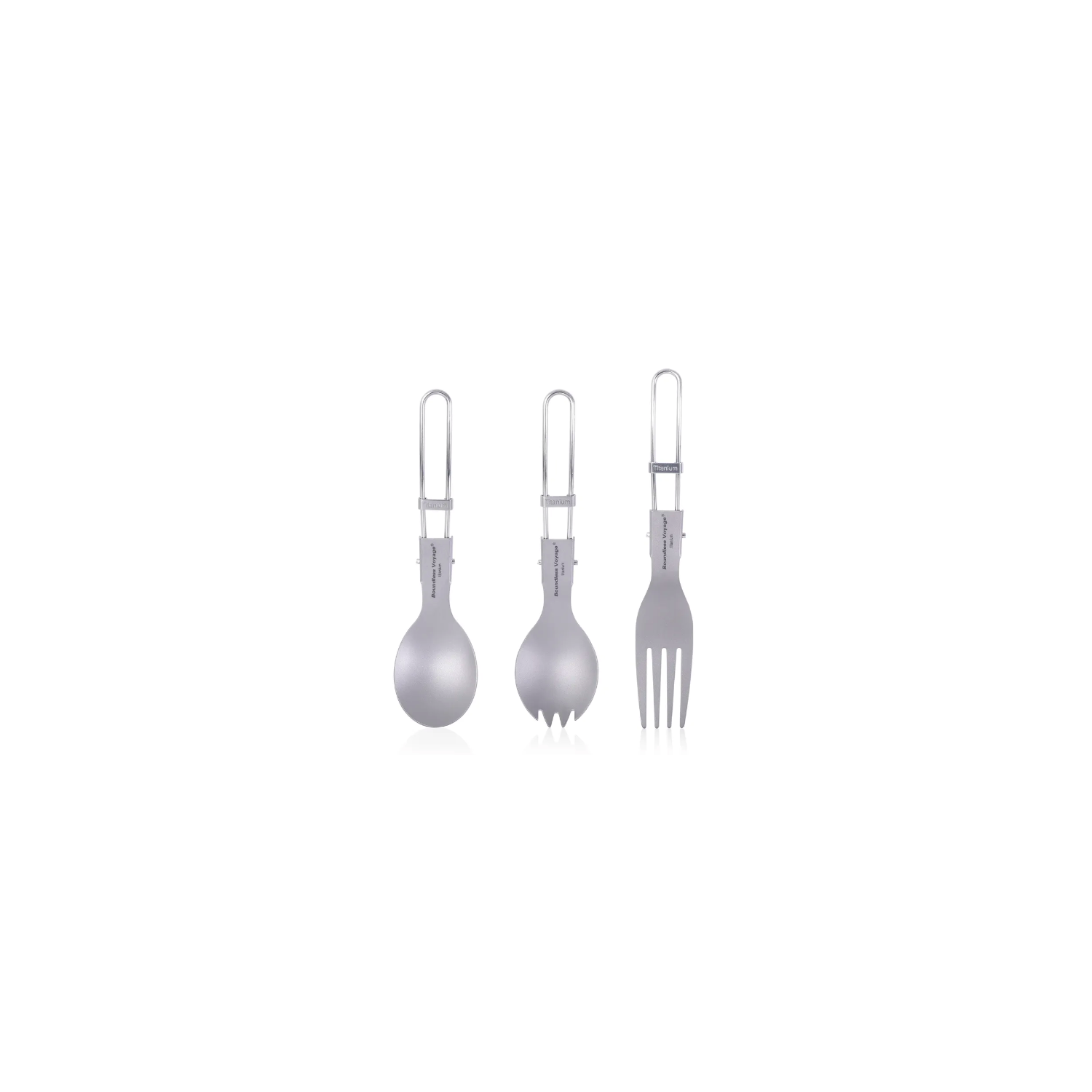 Boundless Voyage Titanium Cutlery Set Folding Spoon Spork Fork Utensils