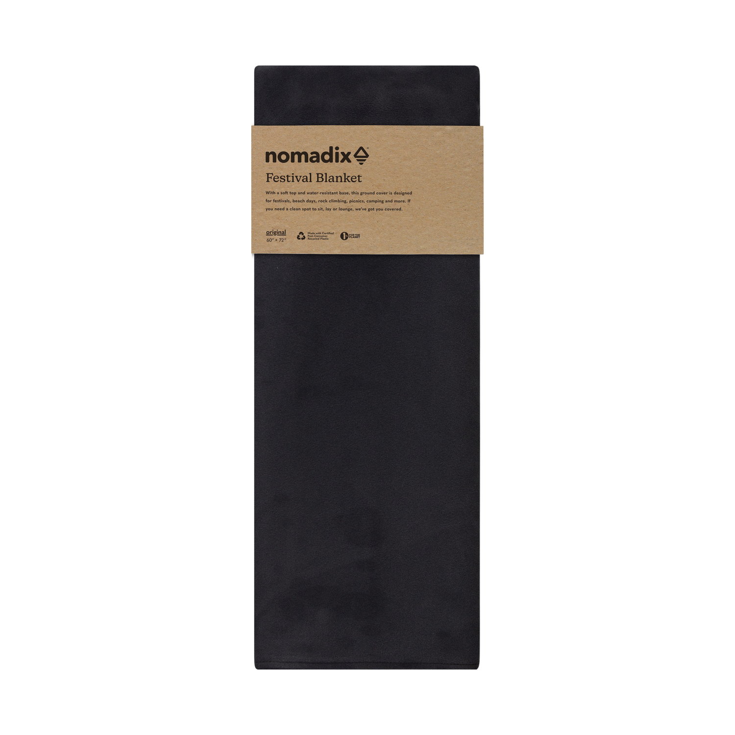 Nomadix Towel FESTIVAL BLANKET: Black on Black | FESTIVALS, CAMPING AND VAN LIFE