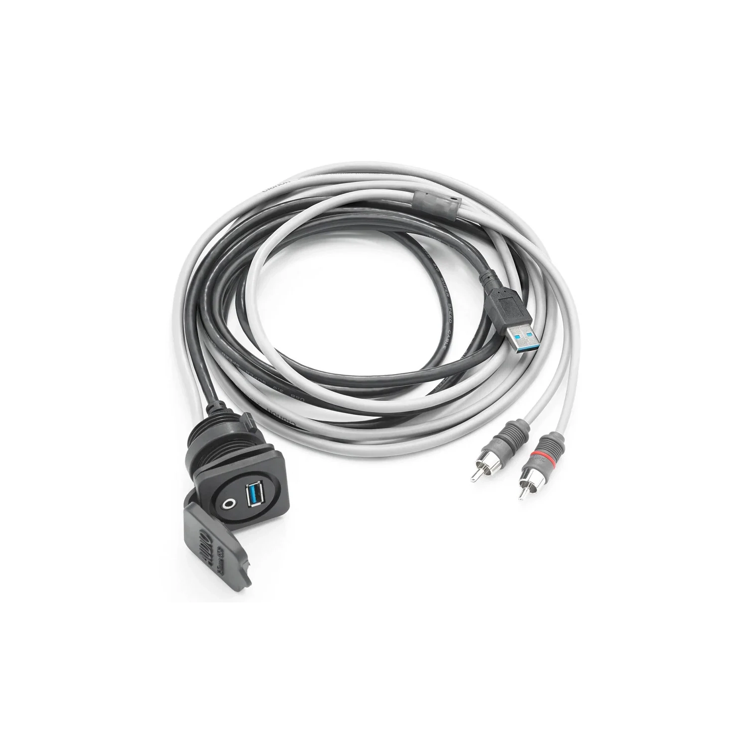 Clarion CMC-USB/3.5MM-PNL Combo 3.5 mm Audio Jack and 9 Wire USB Port for Panel-Mounting