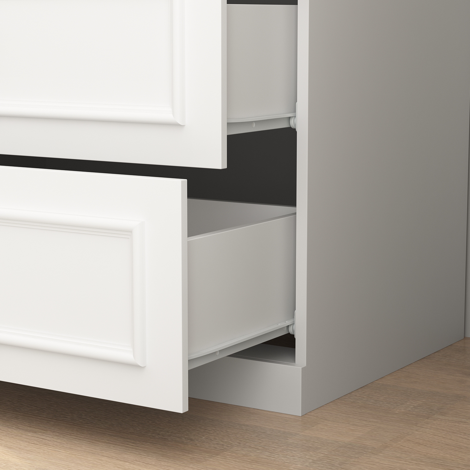 Garde-robe moderne Famapy avec tablettes, tringles et tiroirs pour un rangement efficace dans les espaces compacts blanc