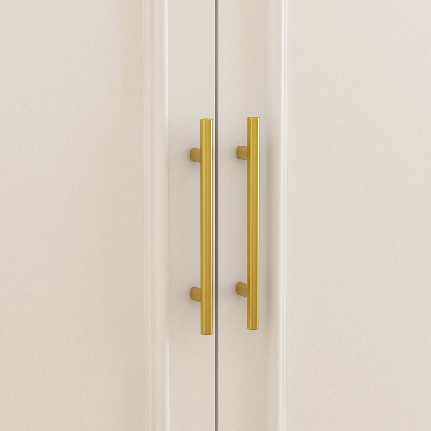 Garde-robe polyvalent Famapy avec tablettes réglables, deux tiges de suspension et rangement multifonctionnel blanc