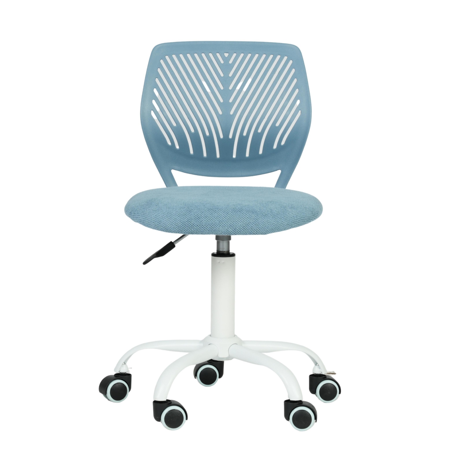 Homy Casa Ergonomic Kids Desk Chair with Rolling Wheels and Adjustable Seat, Blue