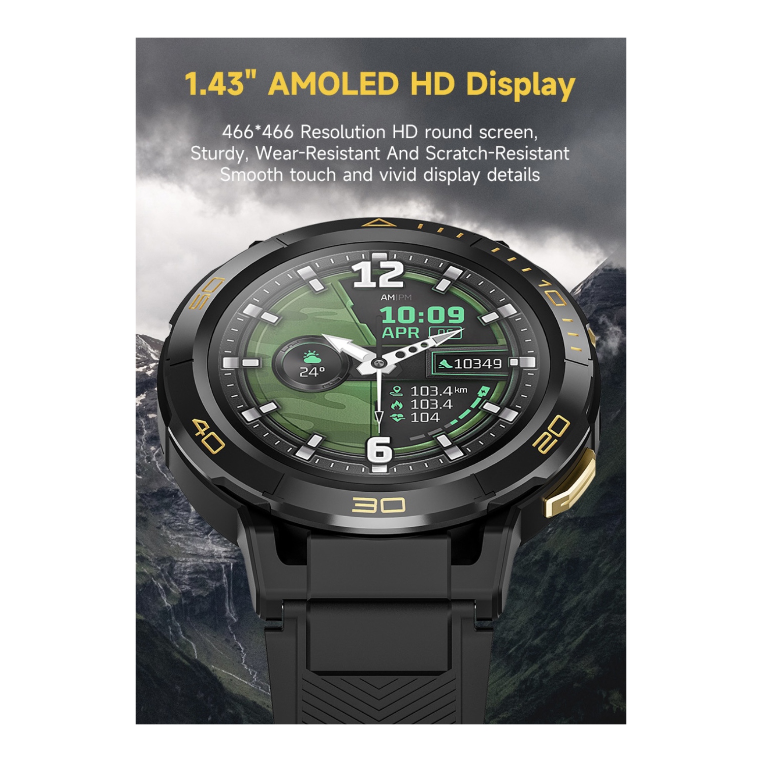 TUTT ZL1 Rugged Android AMOLED Smart Watch 4G SIM Card GPS | 2MP HD Camera | IP68 1 ATM | Mega Battery 800 mAh | 2GB-16GB ROM | Titanium Alloy
