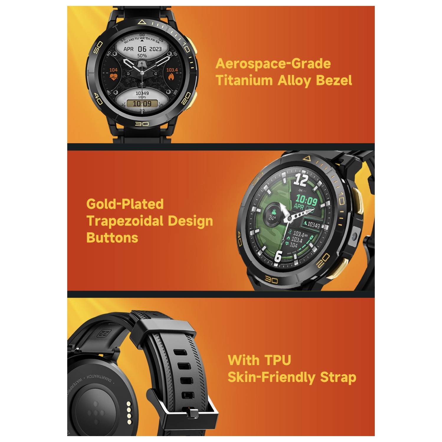 TUTT ZL1 Rugged Android AMOLED Smart Watch 4G SIM Card GPS | 2MP HD Camera | IP68 1 ATM | Mega Battery 800 mAh | 2GB-16GB ROM | Titanium Alloy