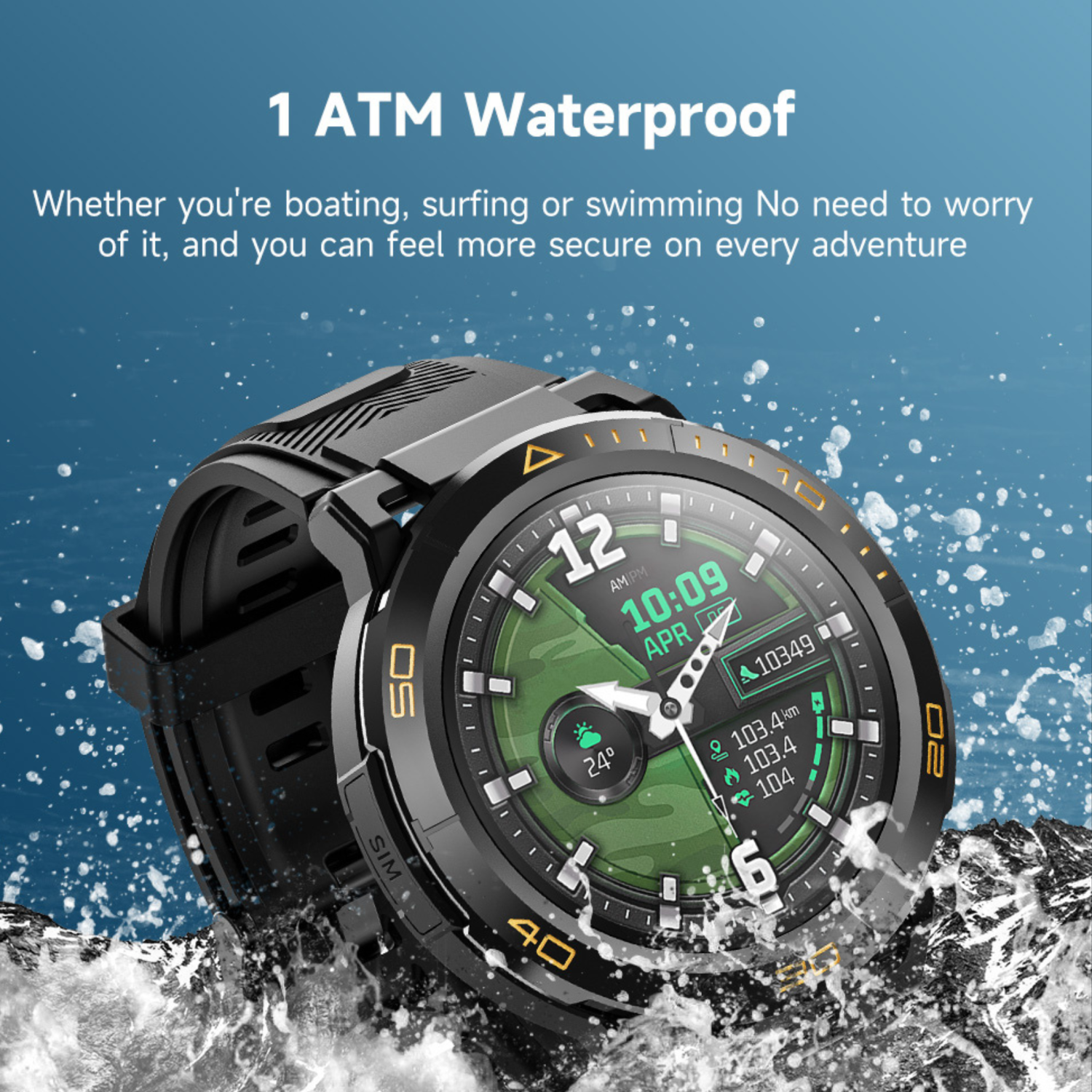 TUTT ZL1 Rugged Android AMOLED Smart Watch 4G SIM Card GPS | 2MP HD Camera | IP68 1 ATM | Mega Battery 800 mAh | 2GB-16GB ROM | Titanium Alloy
