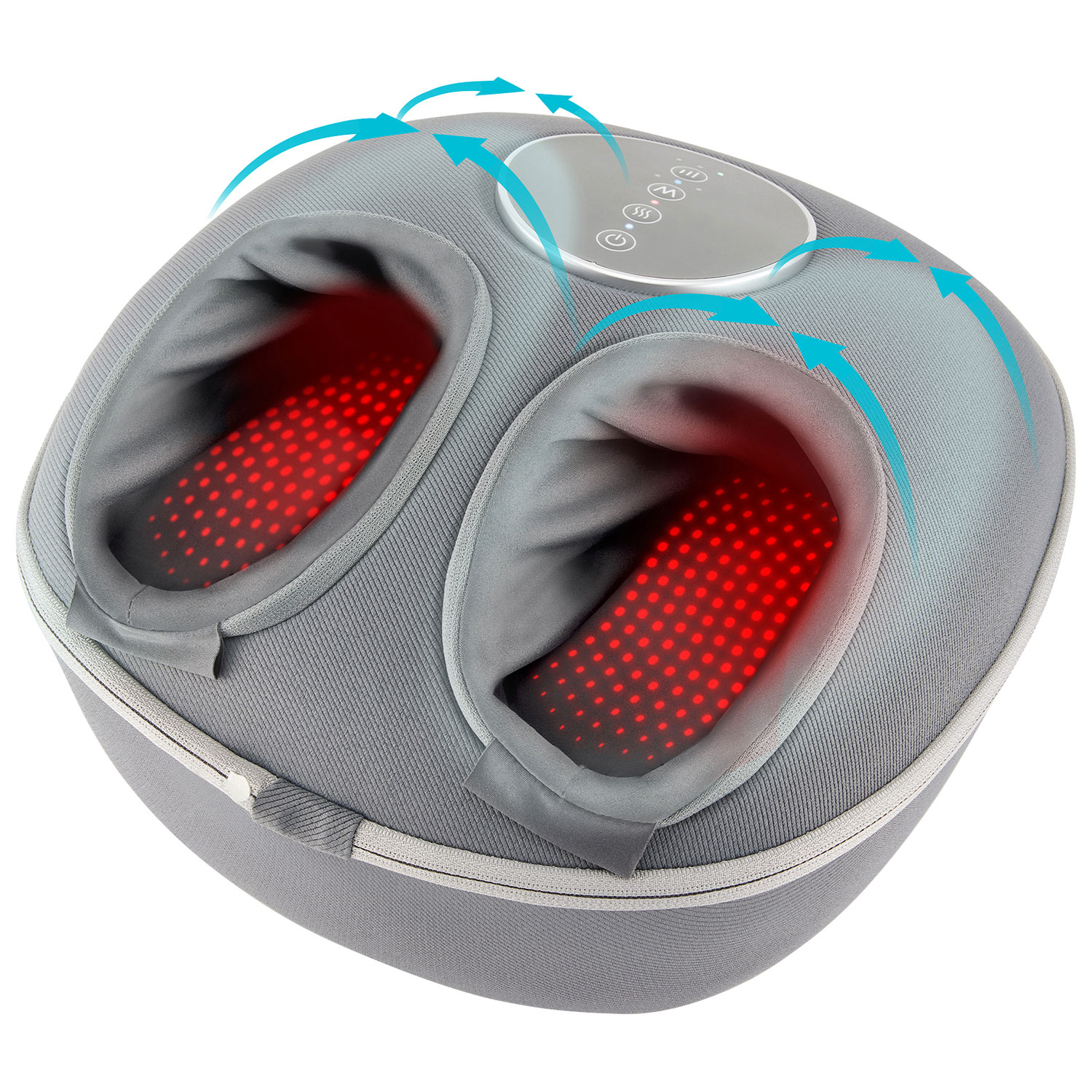 Appareil de massage pour les pieds Air Deluxe avec chaleur de HoMedics - Gris