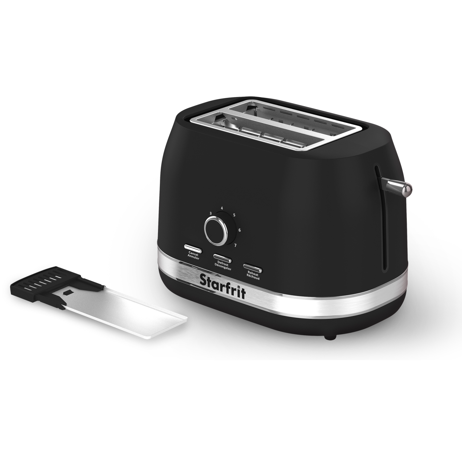 Starfrit 2 Slice Toaster with Defrost and Cancel Button in Black