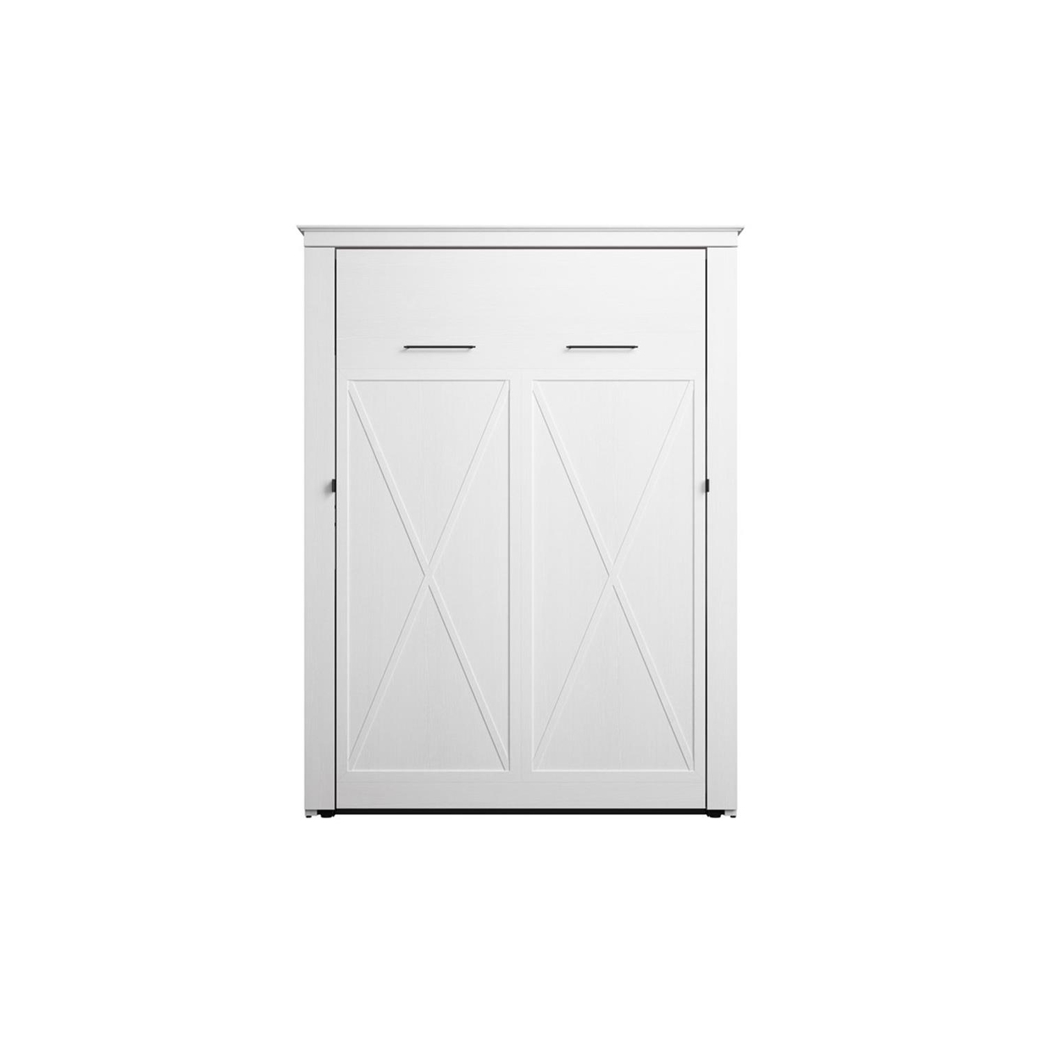 Lit escamotable double Key West 63&nbsp;W de Bestar - bois d'ingénierie blanc