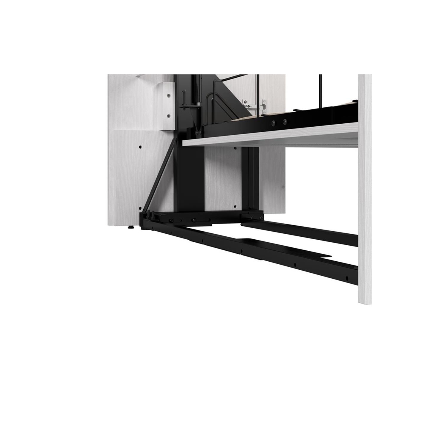 Lit escamotable double Key West 63&nbsp;W de Bestar - bois d'ingénierie blanc