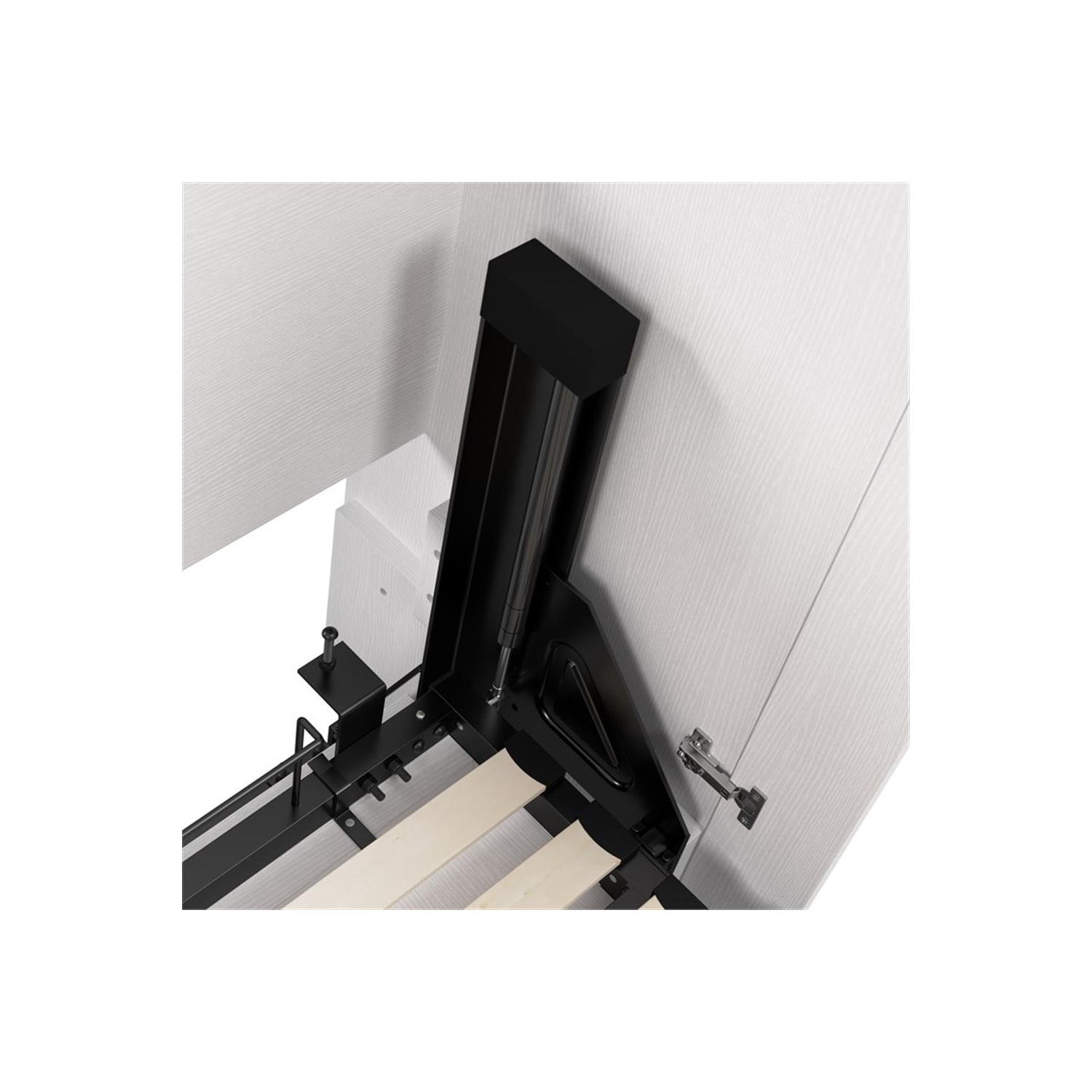 Lit escamotable double Key West 63&nbsp;W de Bestar - bois d'ingénierie blanc