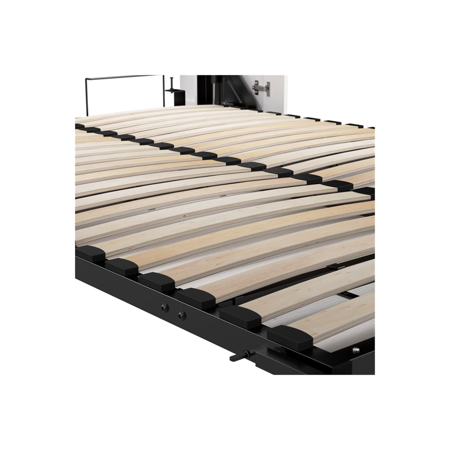 Lit escamotable double Key West 63&nbsp;W de Bestar - bois d'ingénierie blanc