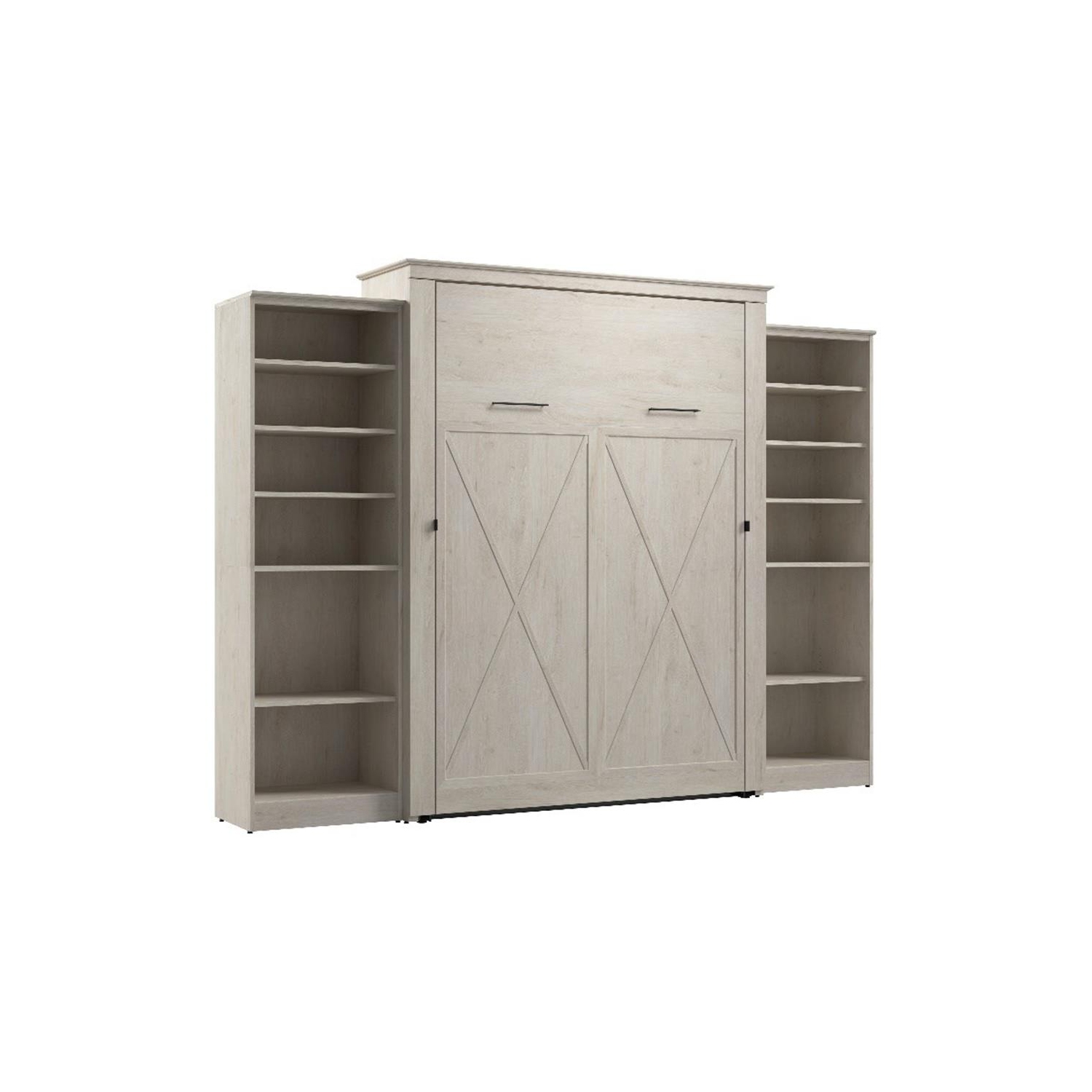 Bestar Key West Queen Murphy Bed with Closet Organizers - Engineered Wood