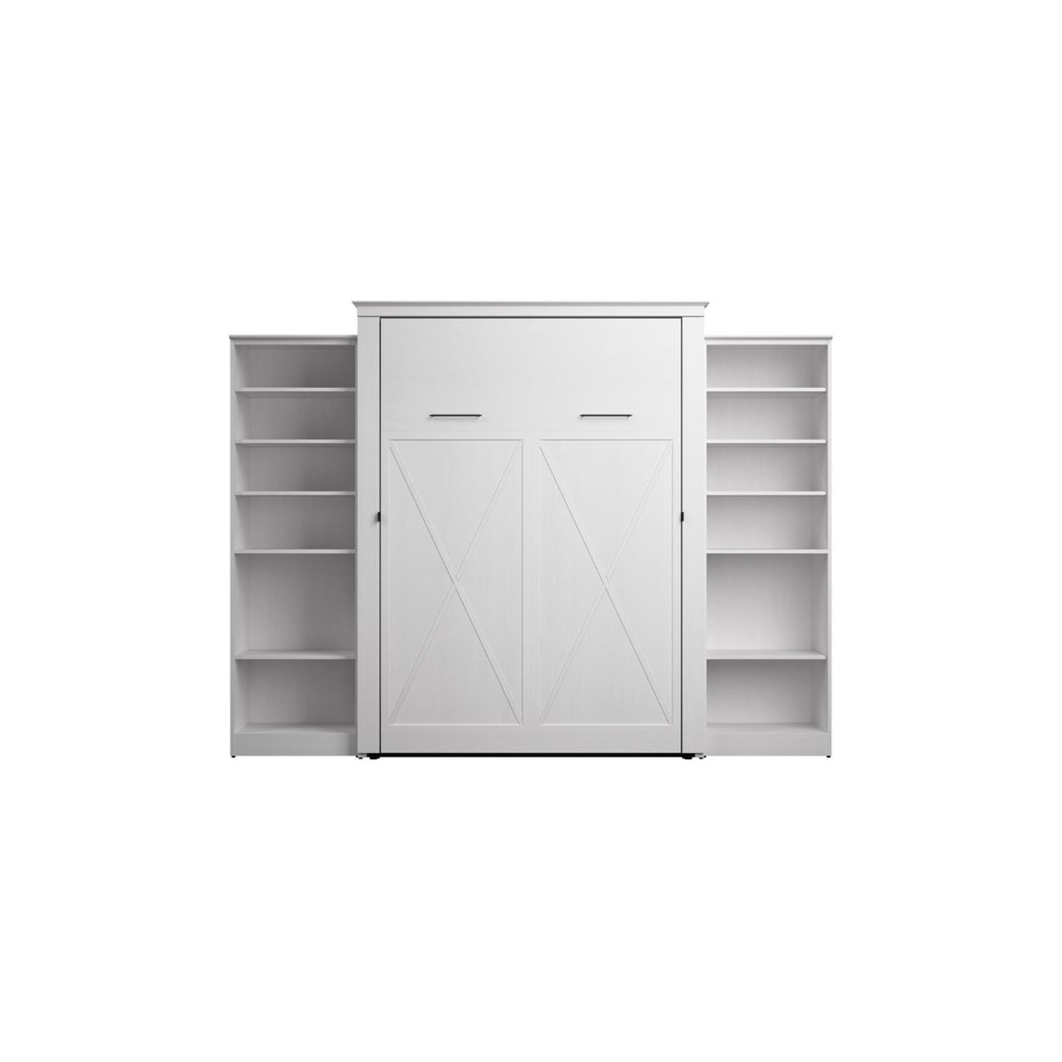 Bestar Key West Queen Murphy Bed with Closet Organizers - Engineered Wood