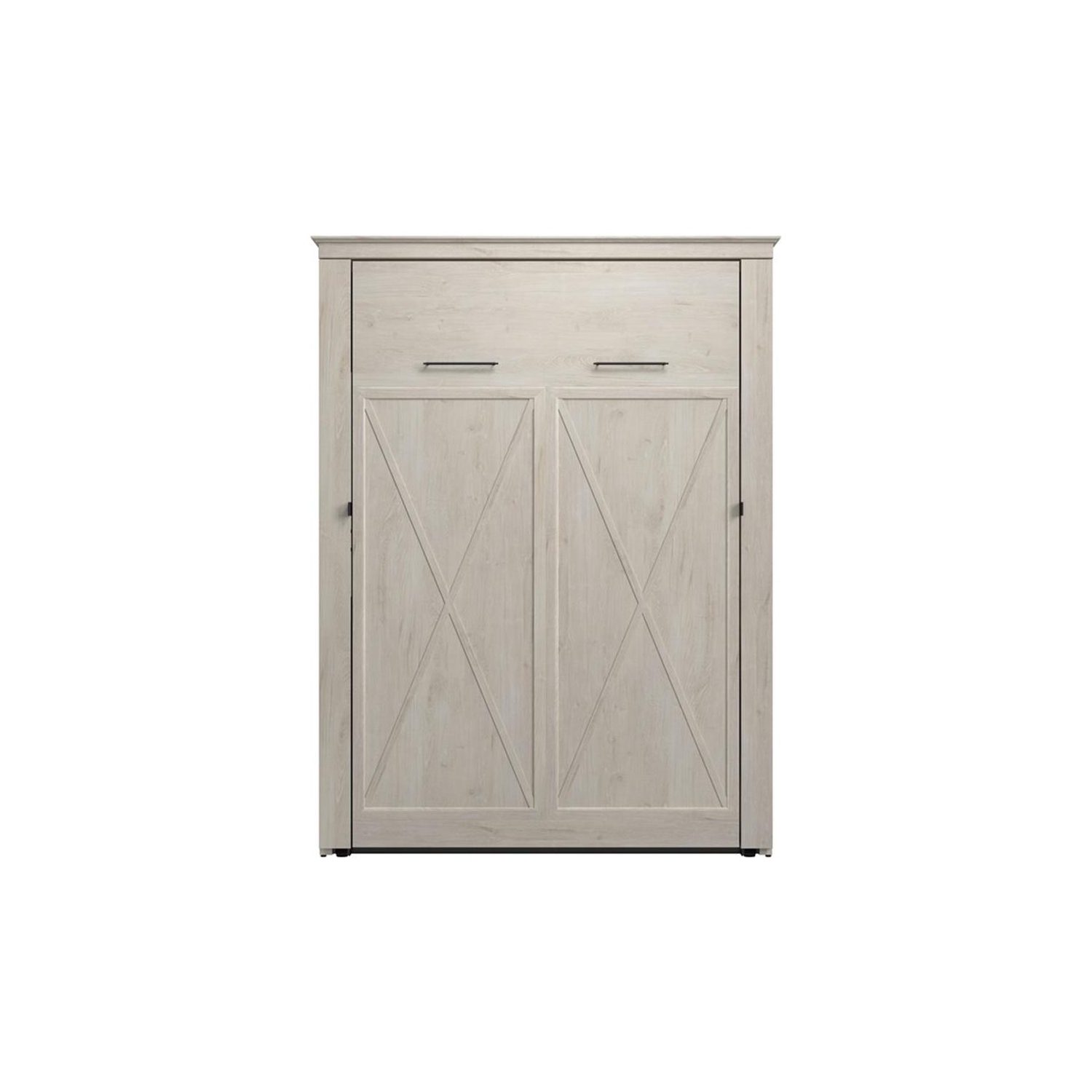 Bestar Key West 63W Full Murphy Bed - Engineered Wood in White