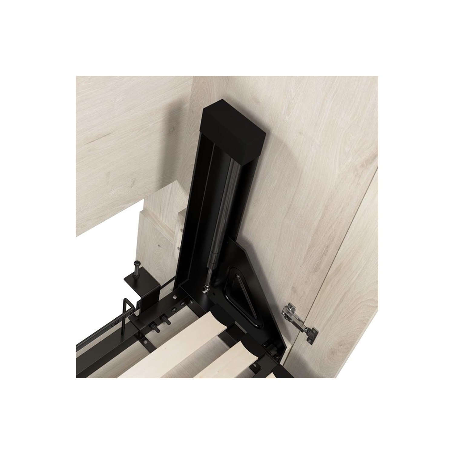 Bestar Key West Queen Murphy Bed and Wardrobes - Engineered Wood in White