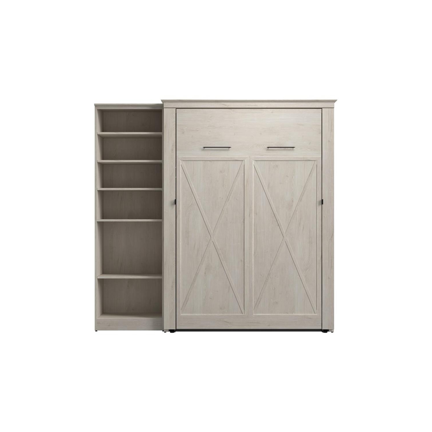 Lit escamotable deux places avec organisateur de placard Key West de Bestar - bois d'ingénierie