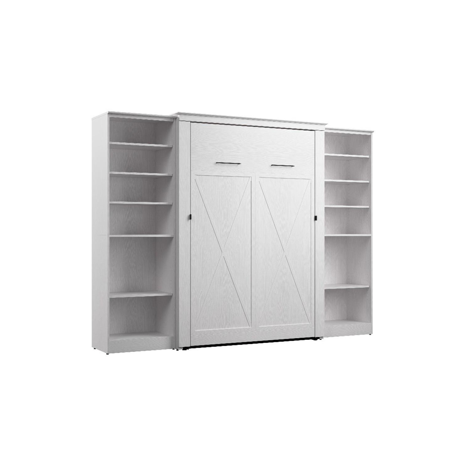 Lit escamotable deux places Key West de Bestar avec range-placard - bois d'ingénierie