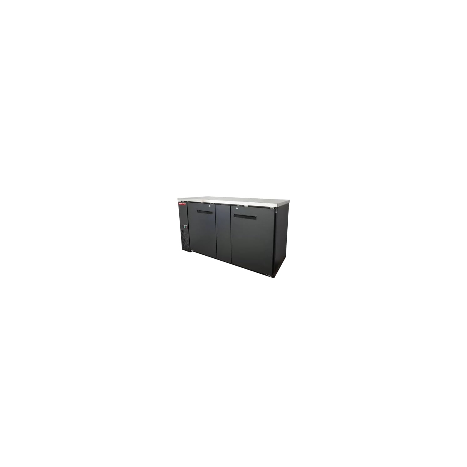 New Air NBB-69-SB Double Solid Door 69″ Back Bar Refrigerator Cooler - 665 L / 23.5 Cu. Ft. - Ideal for Bars, Restaurants, Hotels & Cafés