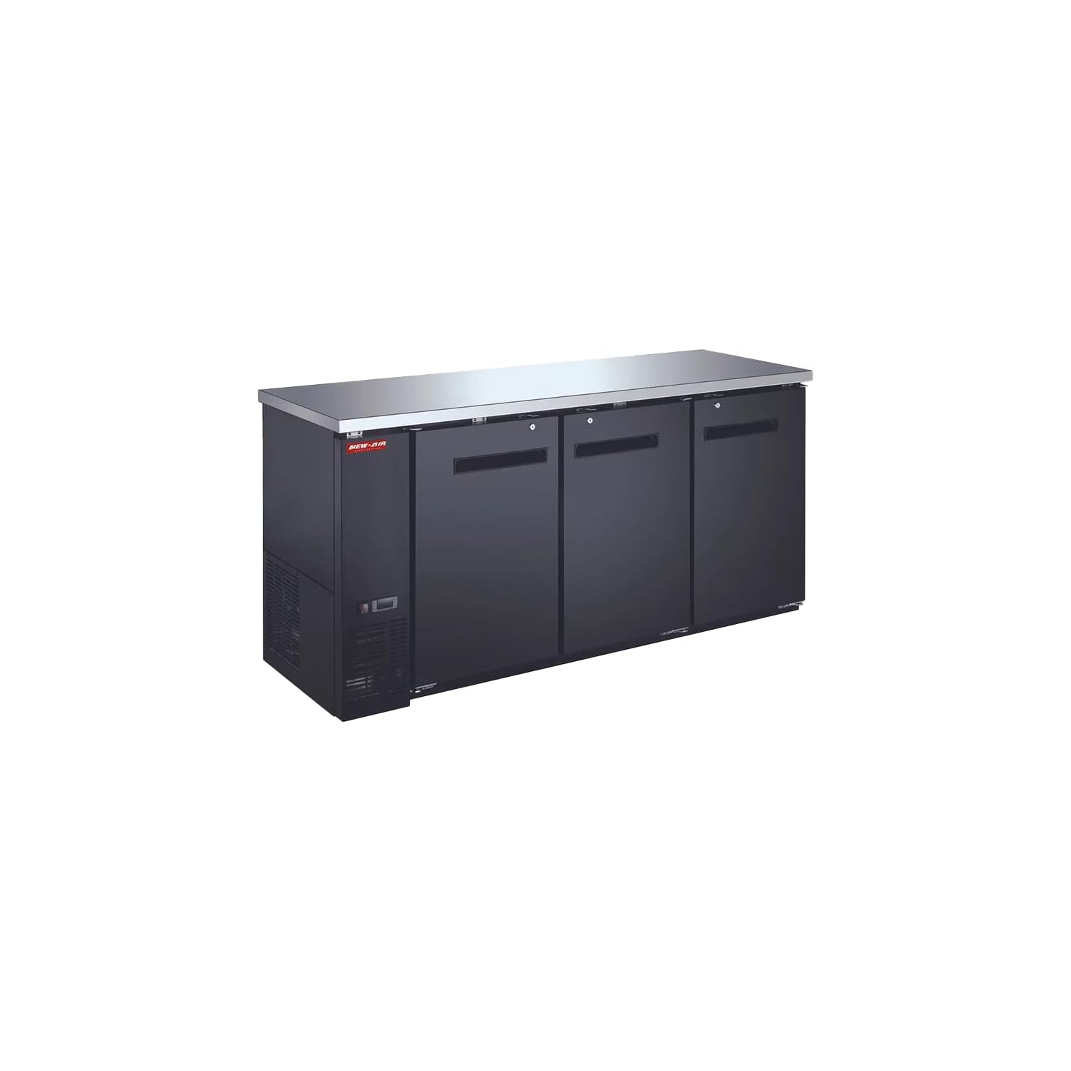 Nouveau réfrigérateur de bar à porte triple solide NBB-72-SB-N de 23 po à panneau arrière étroit - 555&nbsp;L/19,6 pi3 avec - Idéal pour les bars,