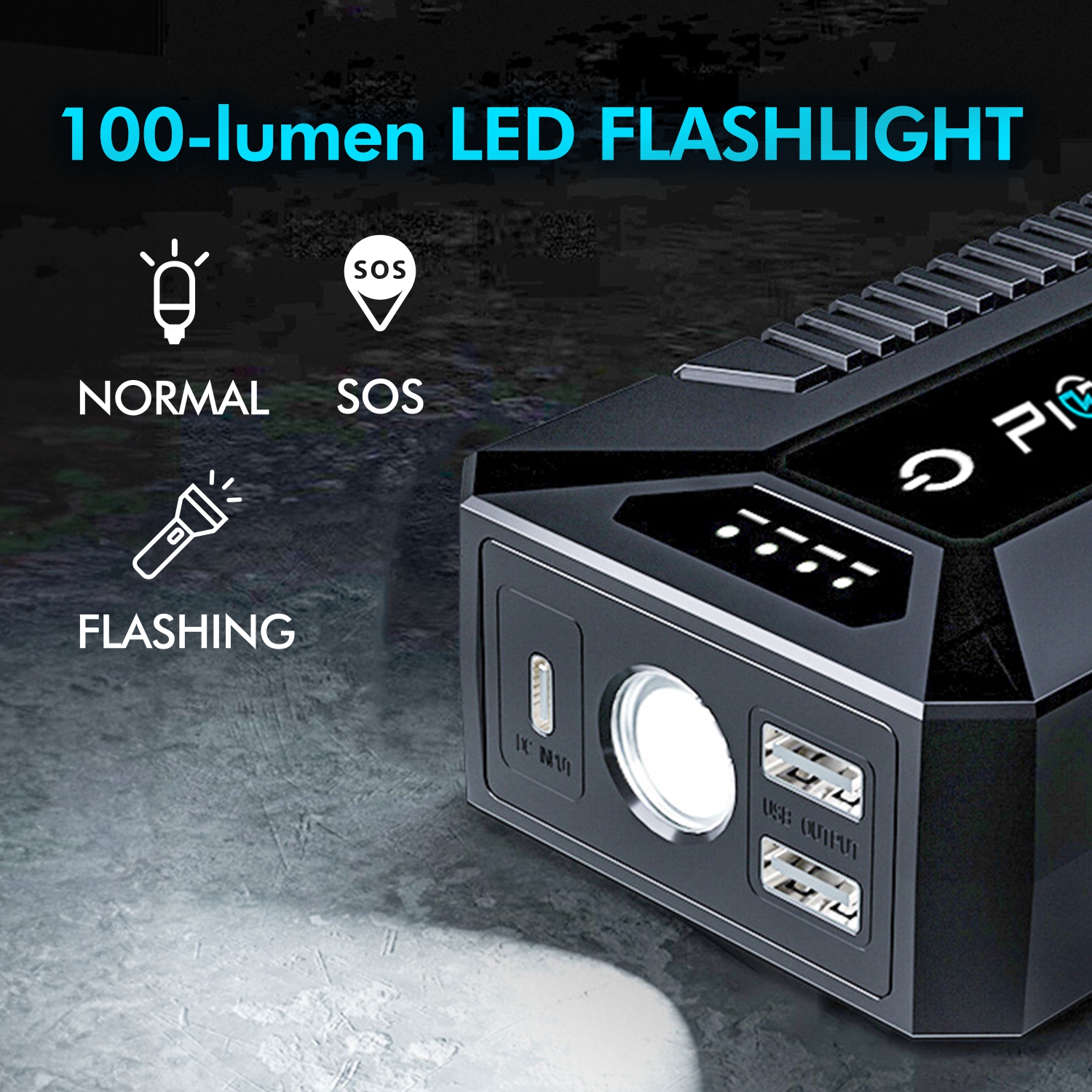 Pion Power YC08 Jump Starter for 12V Car Battery, 7200 mAh Power Bank