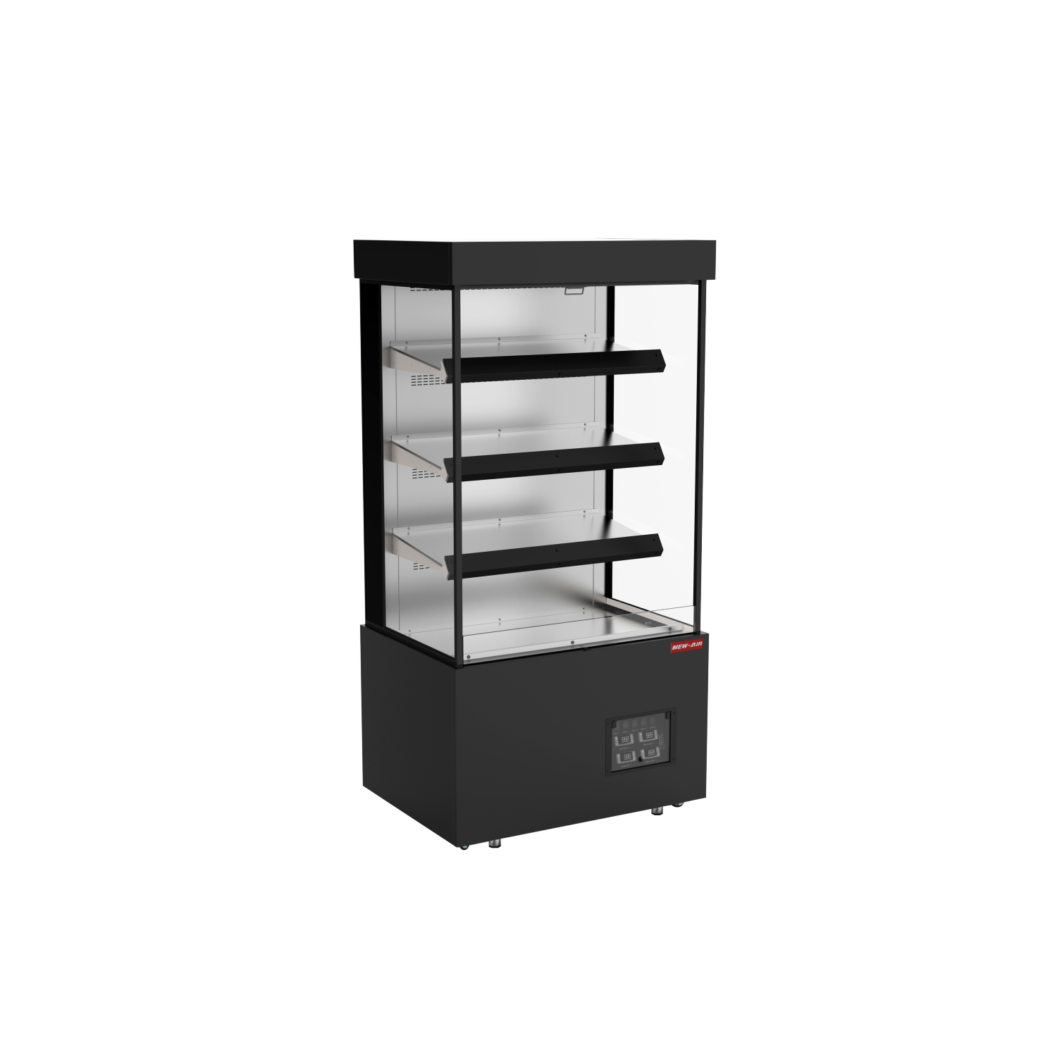NEW AIR NOM-40-HT Commercial 40" Triple Shelf Grab 'N Go Heated Open Merchandiser - Ideal for Restaurants, Cafés, Convenience Stores and Supermarkets