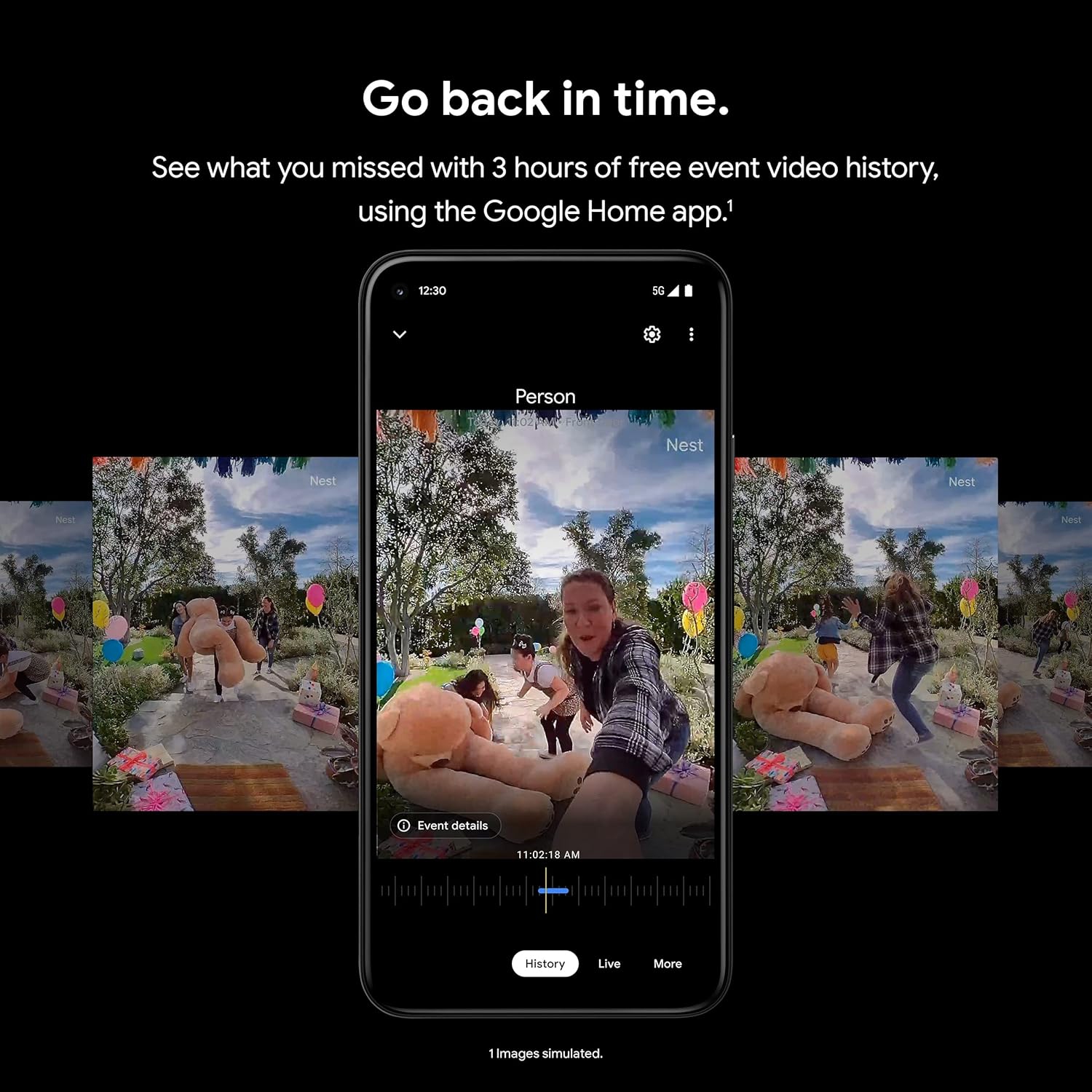Remis à neuf - sonnette vidéo sans fil Nest de Google - cendré