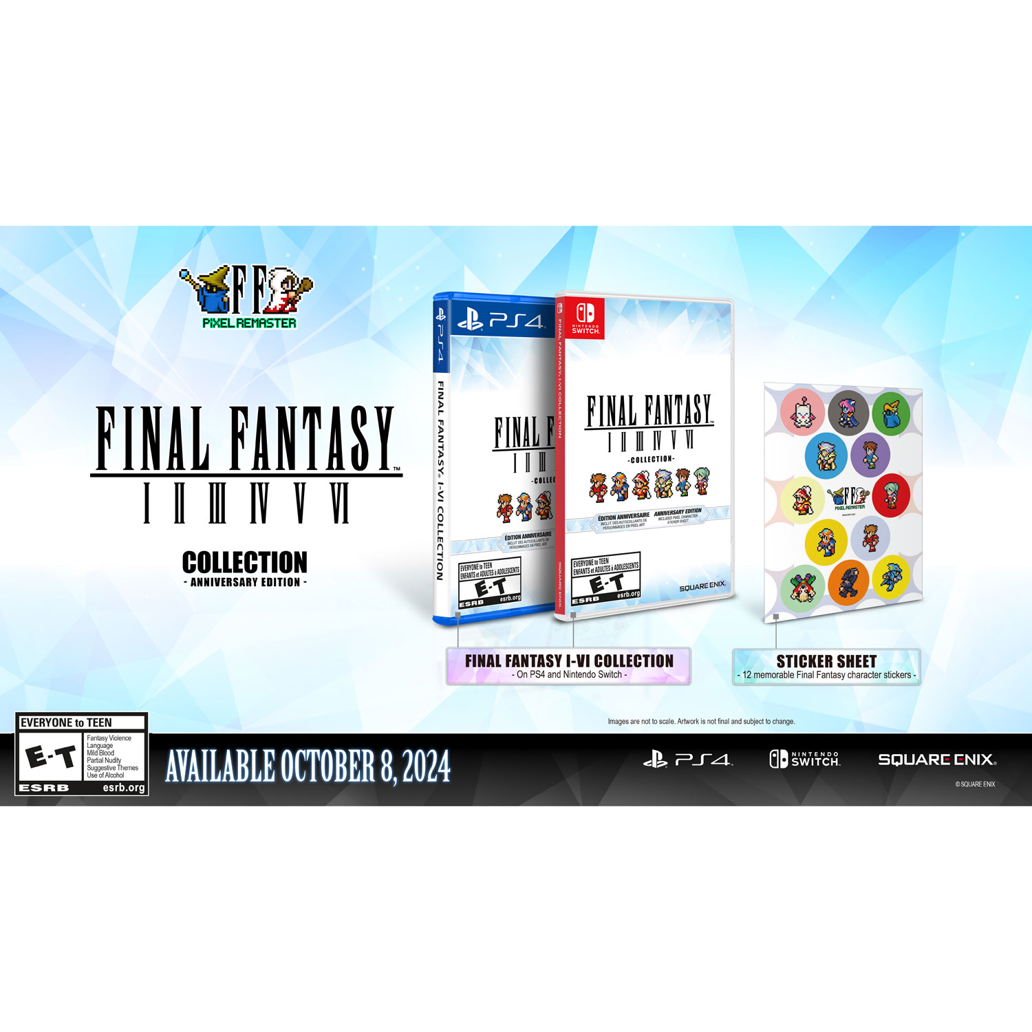 Nintendo Switch NS Final Fantasy I-VI Collection Final Fantasy I - VI: Pixel Remaster Collection - For