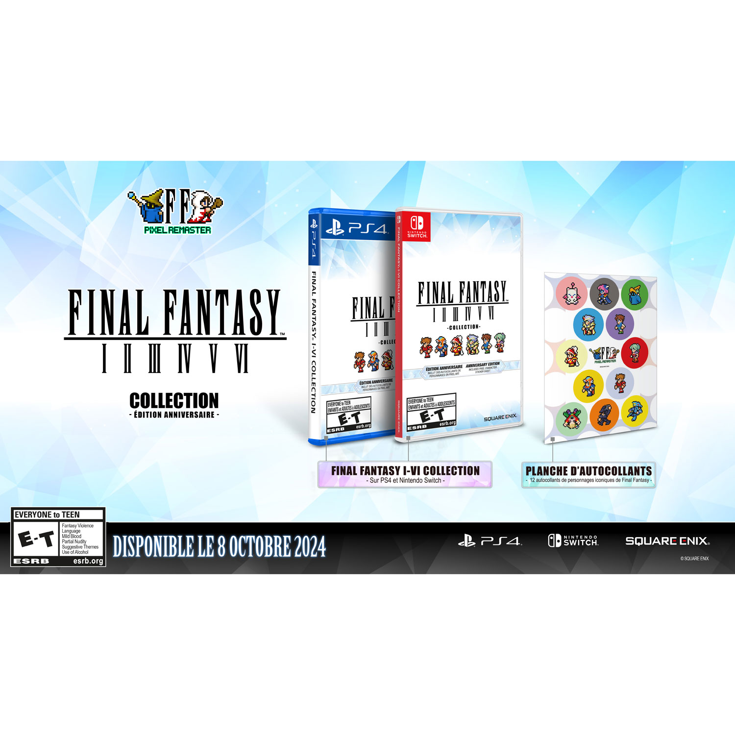 Nintendo Switch FINAL FANTASY I-VI COLLECTION Nintendo Switch Game: Final Fantasy I-VI Pixel Remaster