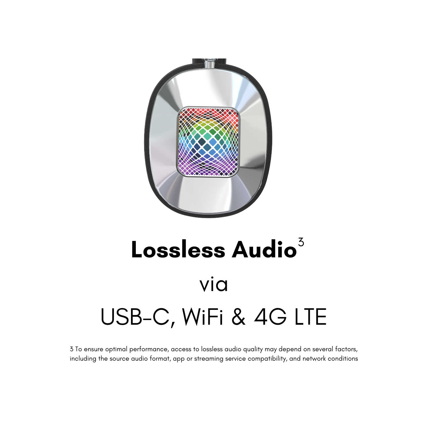 Écouteurs sans fil Vernte ANC, assistant vocal, stockage 128&nbsp;Go, suppression active du bruit hybride, LTE, Wi-Fi, Bluetooth, se écran de 2 po -