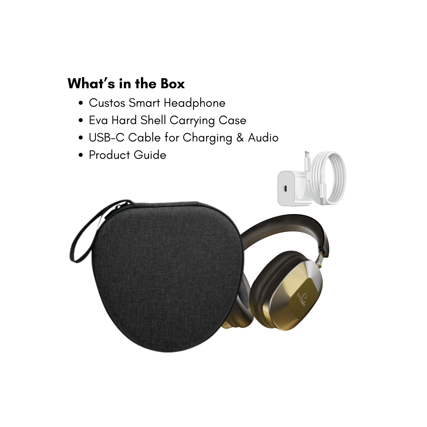 Open-box - Vernte ANC Wireless Headphones, Voice Assistant, 128GB storage, Hybrid Active Noise Cancelling, LTE, WiFi, Bluetooth, OS, 2” Screen - Black