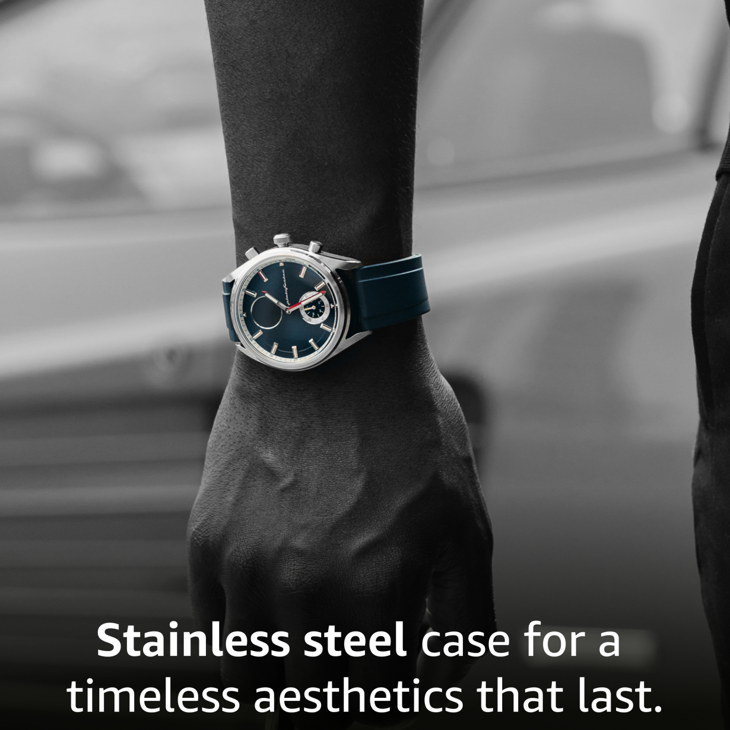 Montre intelligente sport 44&nbsp;mm Sintesi de pininfarina - Montre analogique avec verre saphir, boussole et moniteur d'activité pour fréquence