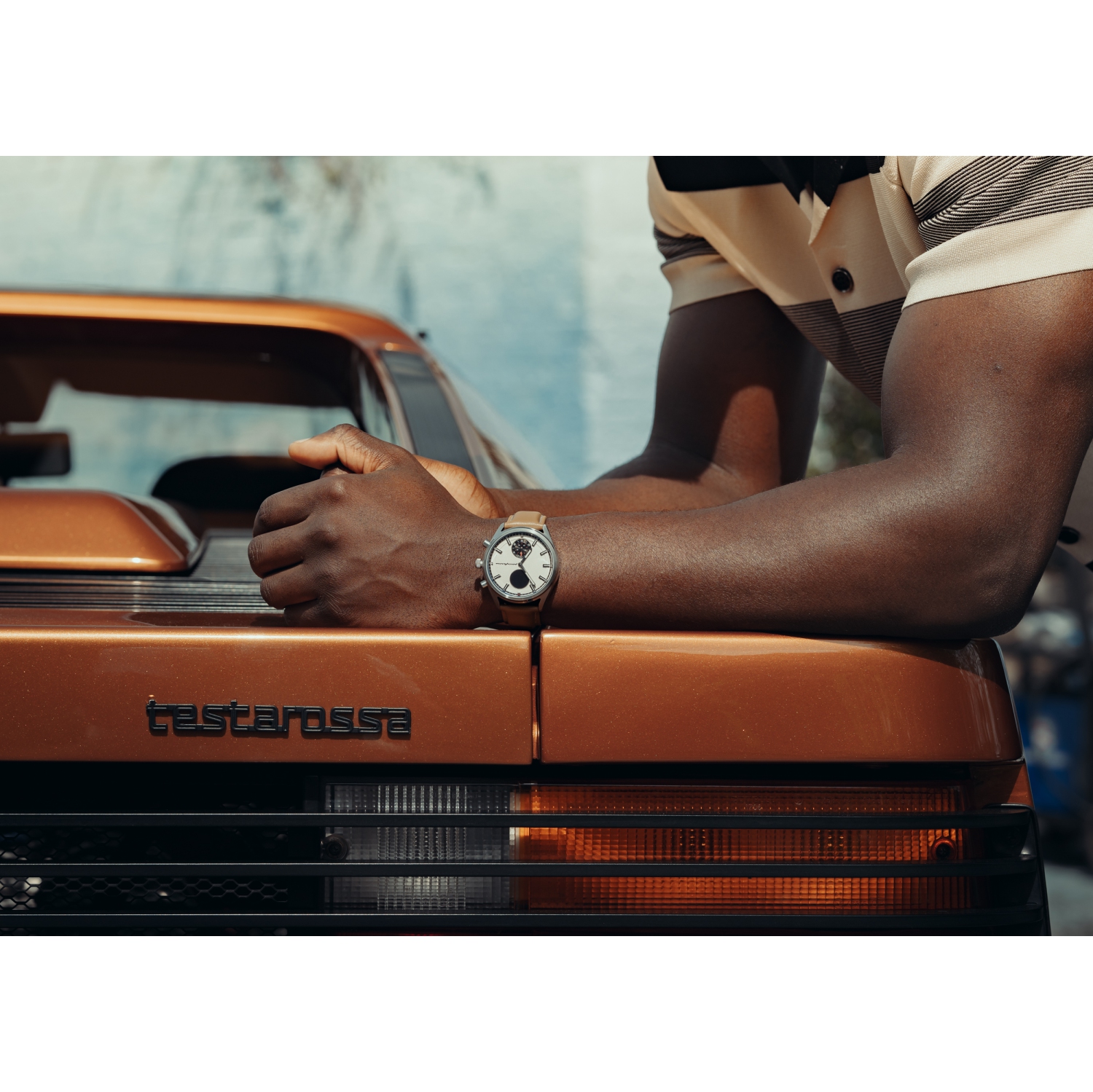 pininfarina Sintesi Hybrid 44mm Smartwatch - Analogue Watch with Italian Leather Strap, Sapphire Glass, Compass & Fitness Tracker for Heart Rate,