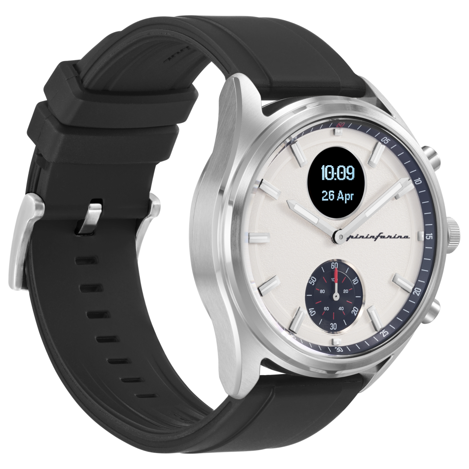 pininfarina Sintesi Sport 44mm Smartwatch - Analogue Watch with Sapphire Glass, Compass & Fitness Tracker for Heart Rate, Steps, Calories, & Sleep -