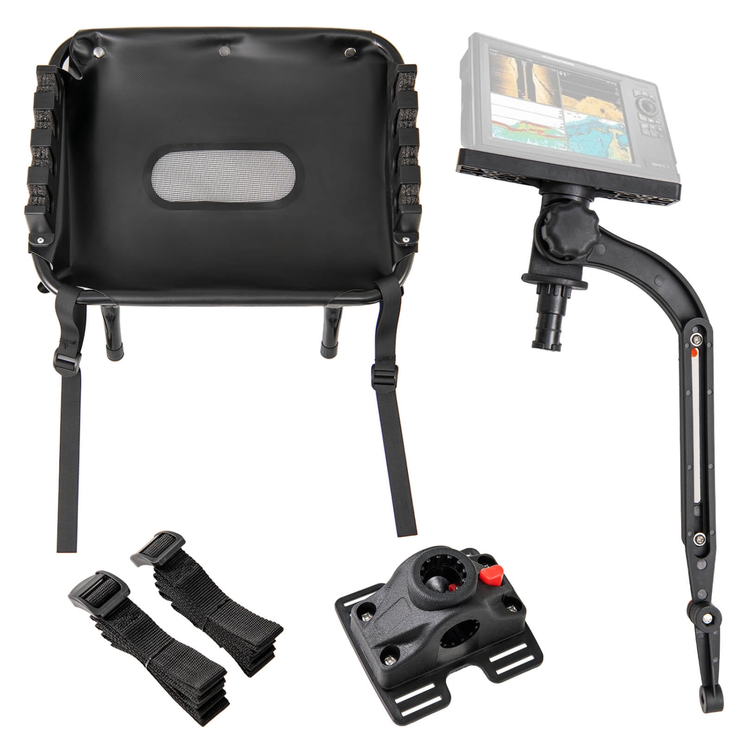 Costway Fishing Boat Accessory Set of 2 withMount Bracket 360° Rotatable Height Adjustable